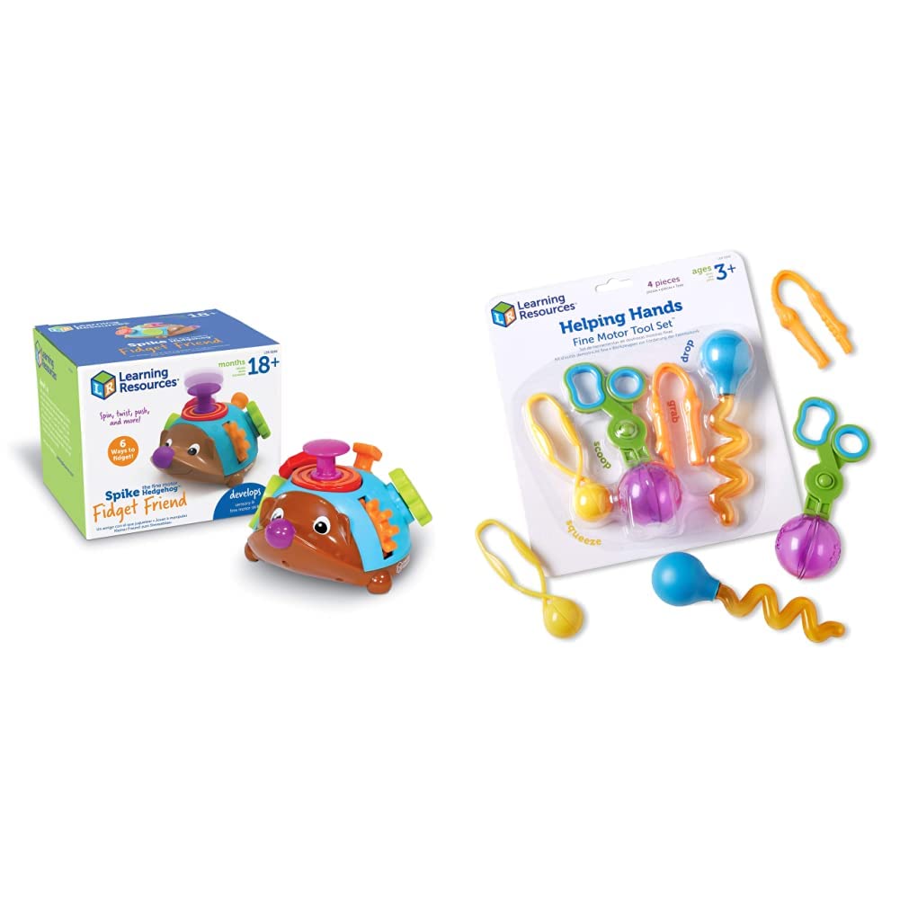 Learning Resources Spike The Fine Motor Hedgehog Fidget Toy - Sensory & Fine Motor Skills Development for Kids Ages 3+ (LER5558) - Multi-Color Educational Toy for Preschool Learning, Autism Therapy & Stress Relief