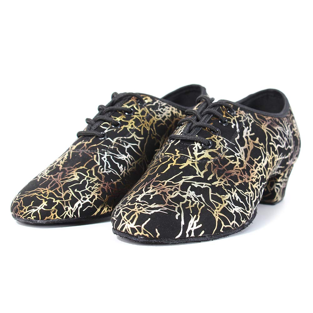 TINRYMX Boys Men Lace-Up Dance Shoes for Kids Ballroom Latin Tango Salsa Performance Training - Perfect for Practice, Performances, and Dance Classes
