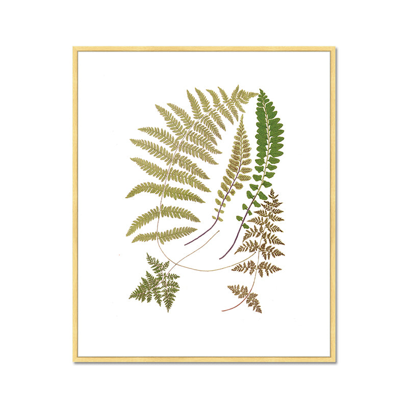 Green Leaves Canvas Print - Modern Plant Art with Floater Frame - Perfect for Living Room, Bedroom & Office Wall Decor