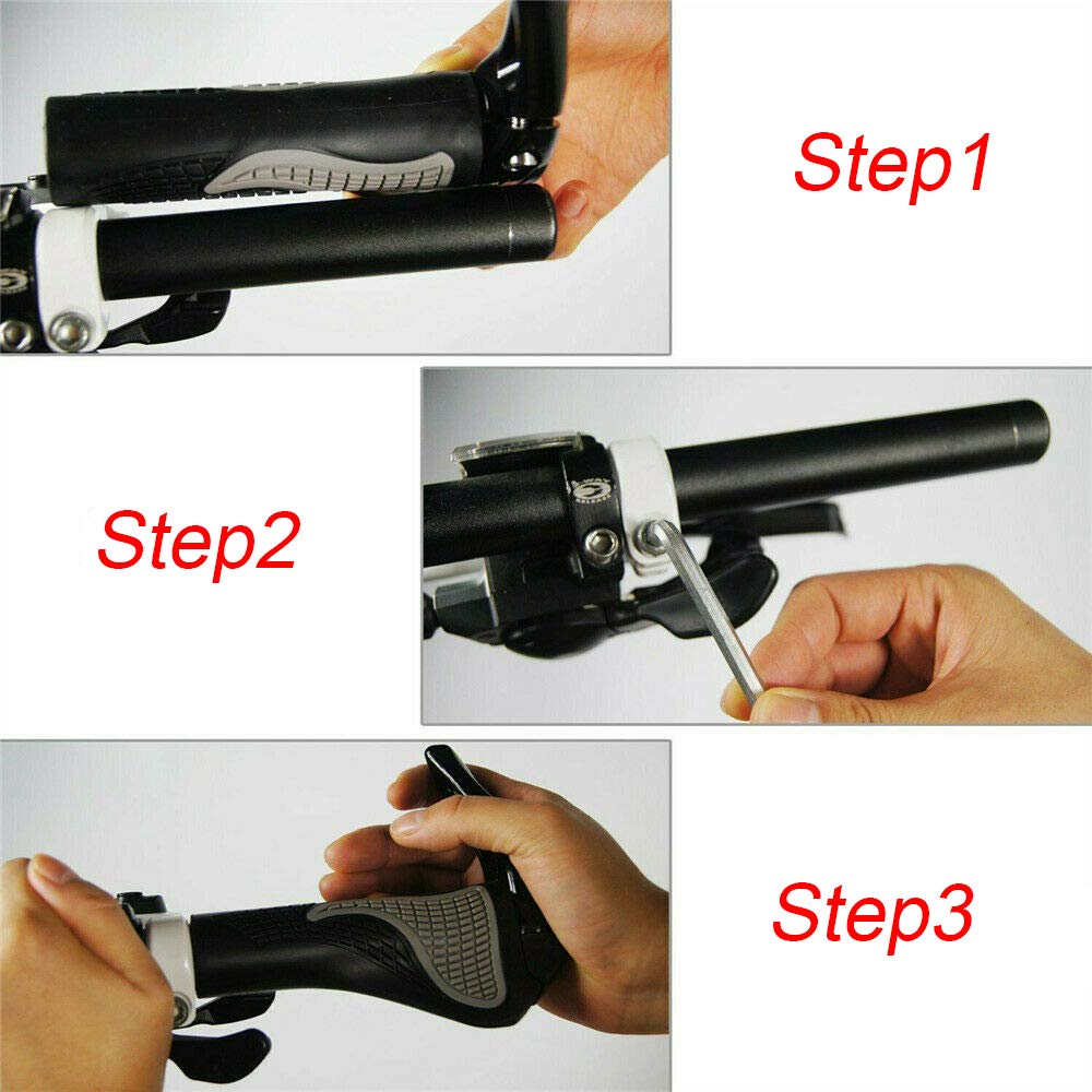 Ergonomic Bike Handlebar Grips for MTB BMX Cycling - Comfortable Non-Slip Rubber Grips with Horn - Perfect for Mountain Biking, Road Cycling & Commuting