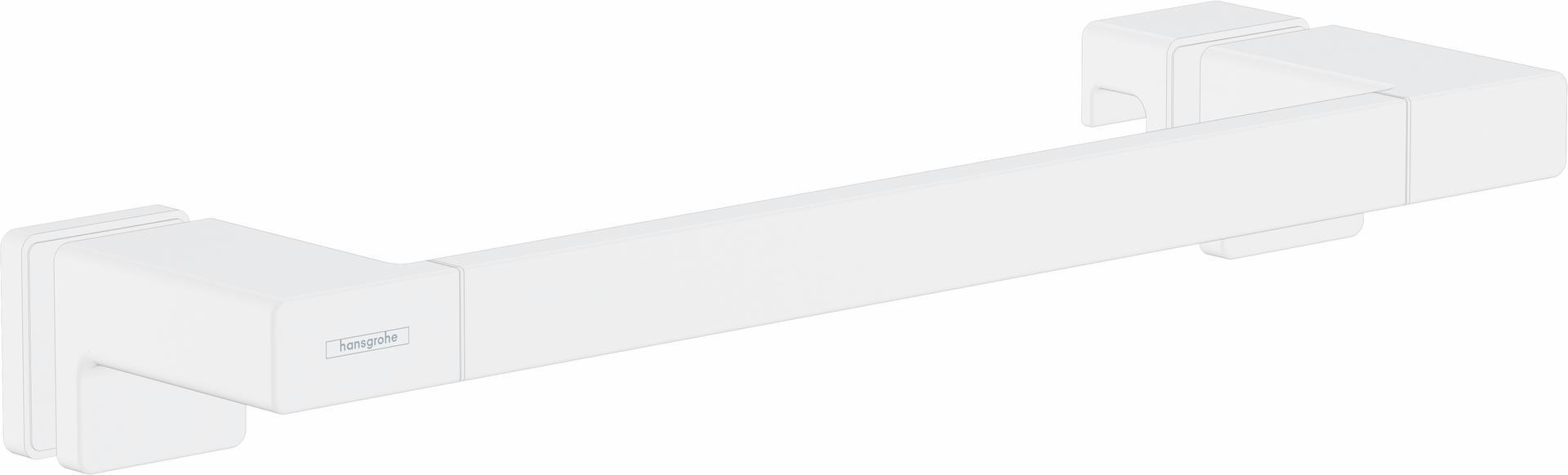 Hansgrohe AddStoris Matte White Shower Door Handle 41759700 - Durable Bathroom Hardware for Modern Showers & Spa-Like Experience