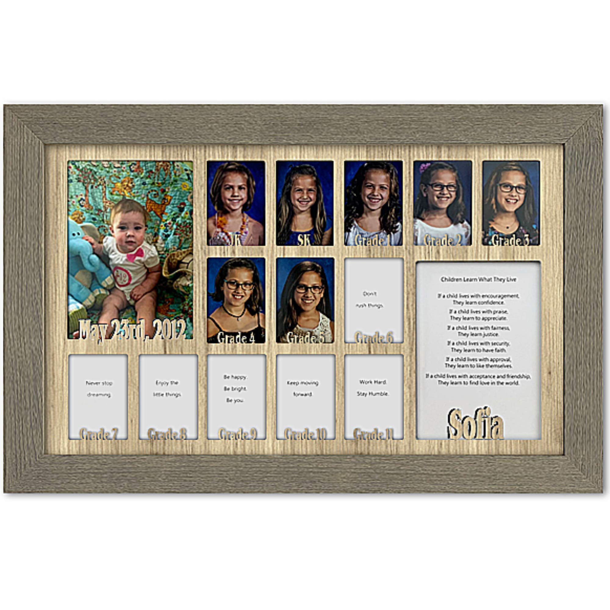 Personalized Northland School-Years Picture Frame - Holds Twelve 2.5
