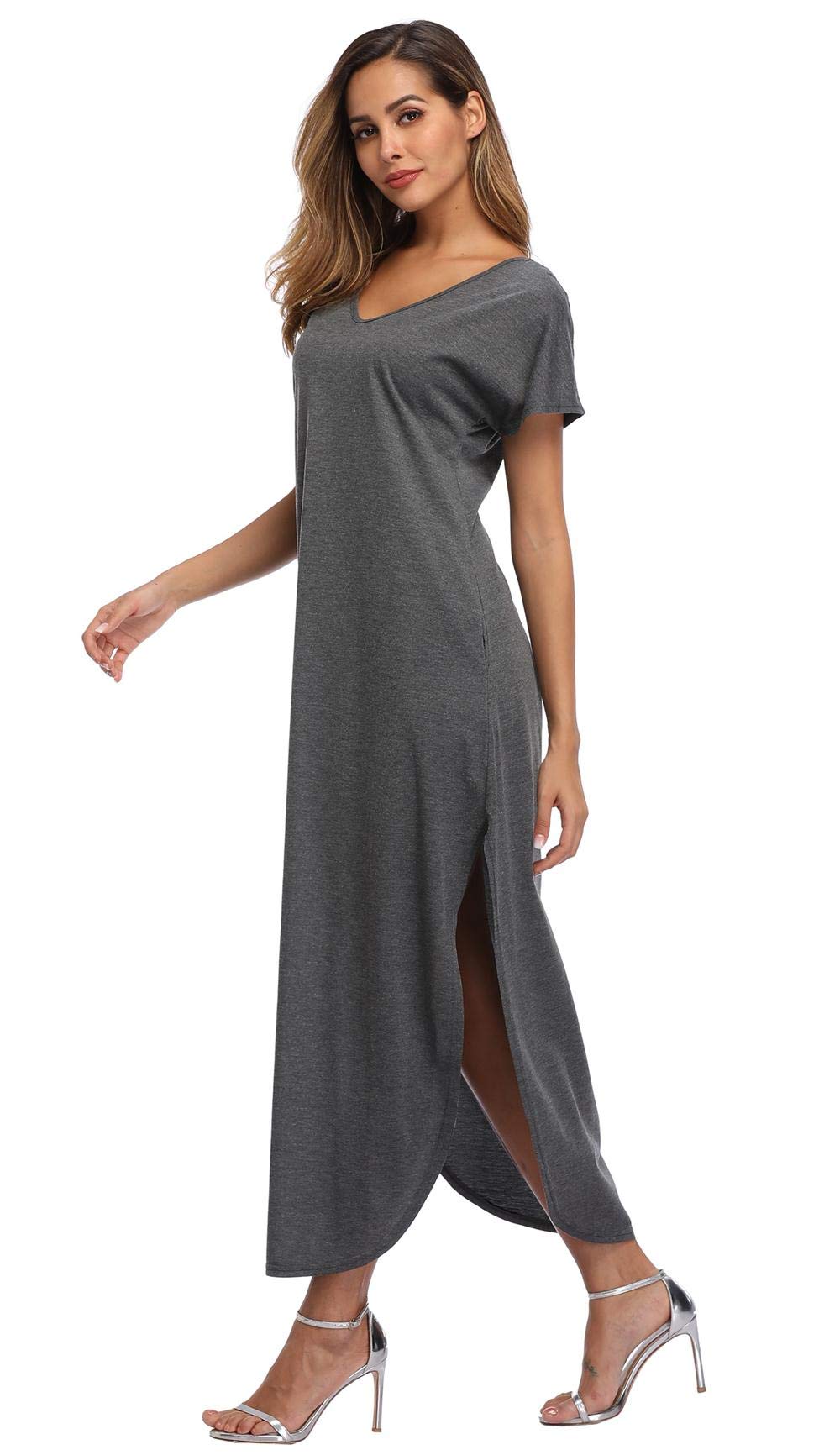 Floral Print Women's Maxi Dress - Long Casual Summer Beach Dress with Pockets | Perfect for Beach Vacations, Pool Parties & Outdoor Events