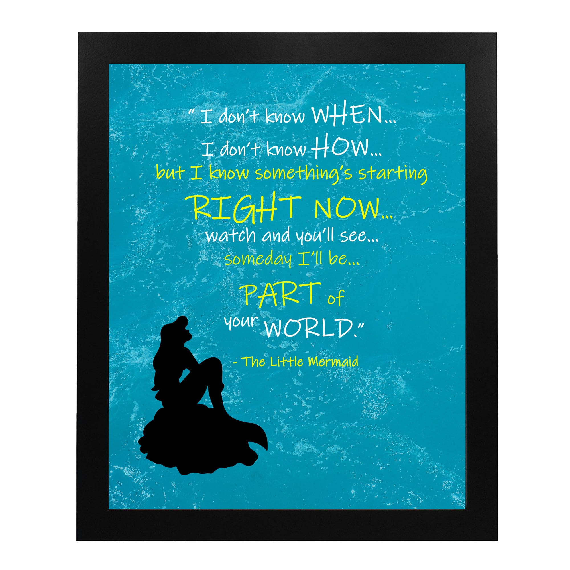 Little Mermaid Wall Art - 8x10