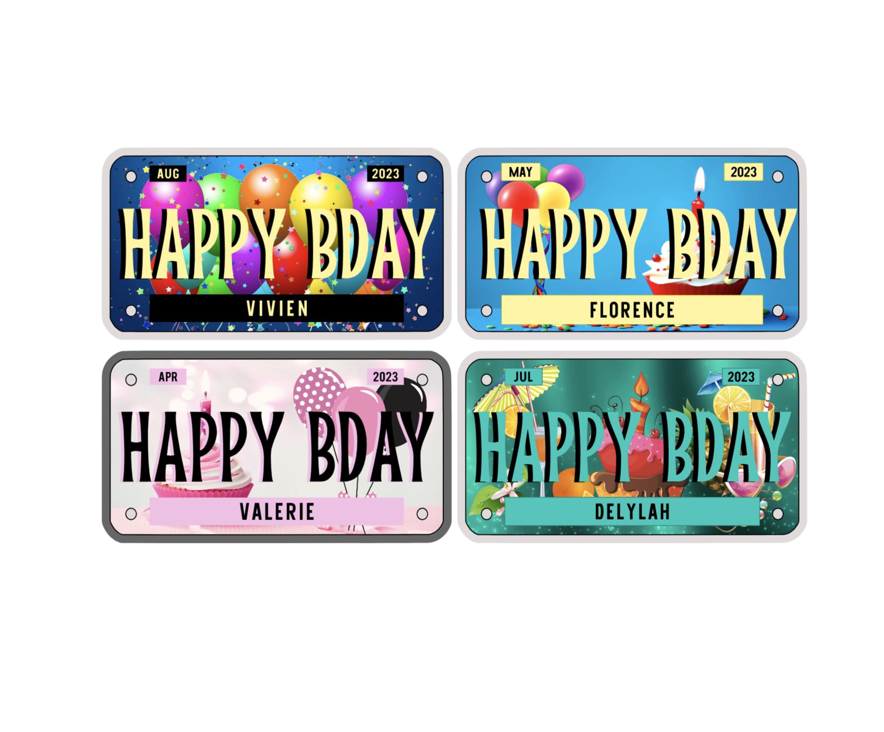 Custom Disney Cruise Birthday License Plate Magnet - Personalized Happy Birthday Door Decoration for Disney Cruises, Parties & Celebrations
