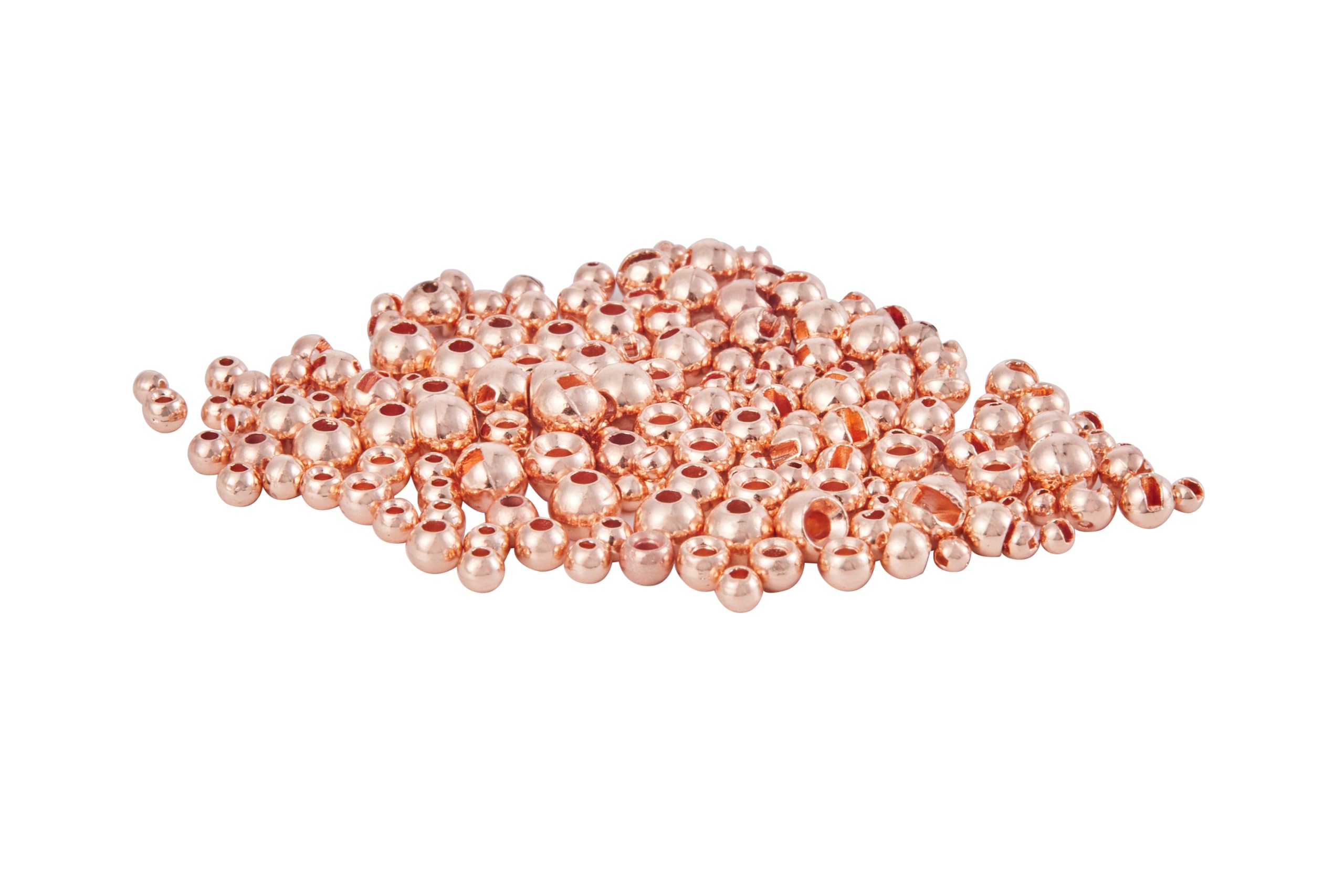 100pcs Tungsten Slotted Beads for Fly Tying - 3 Colors & 5 Sizes - Durable Fly Fishing Beads for Trout, Salmon, Bass - Perfect for DIY Fly Tying and Fishing Accessories