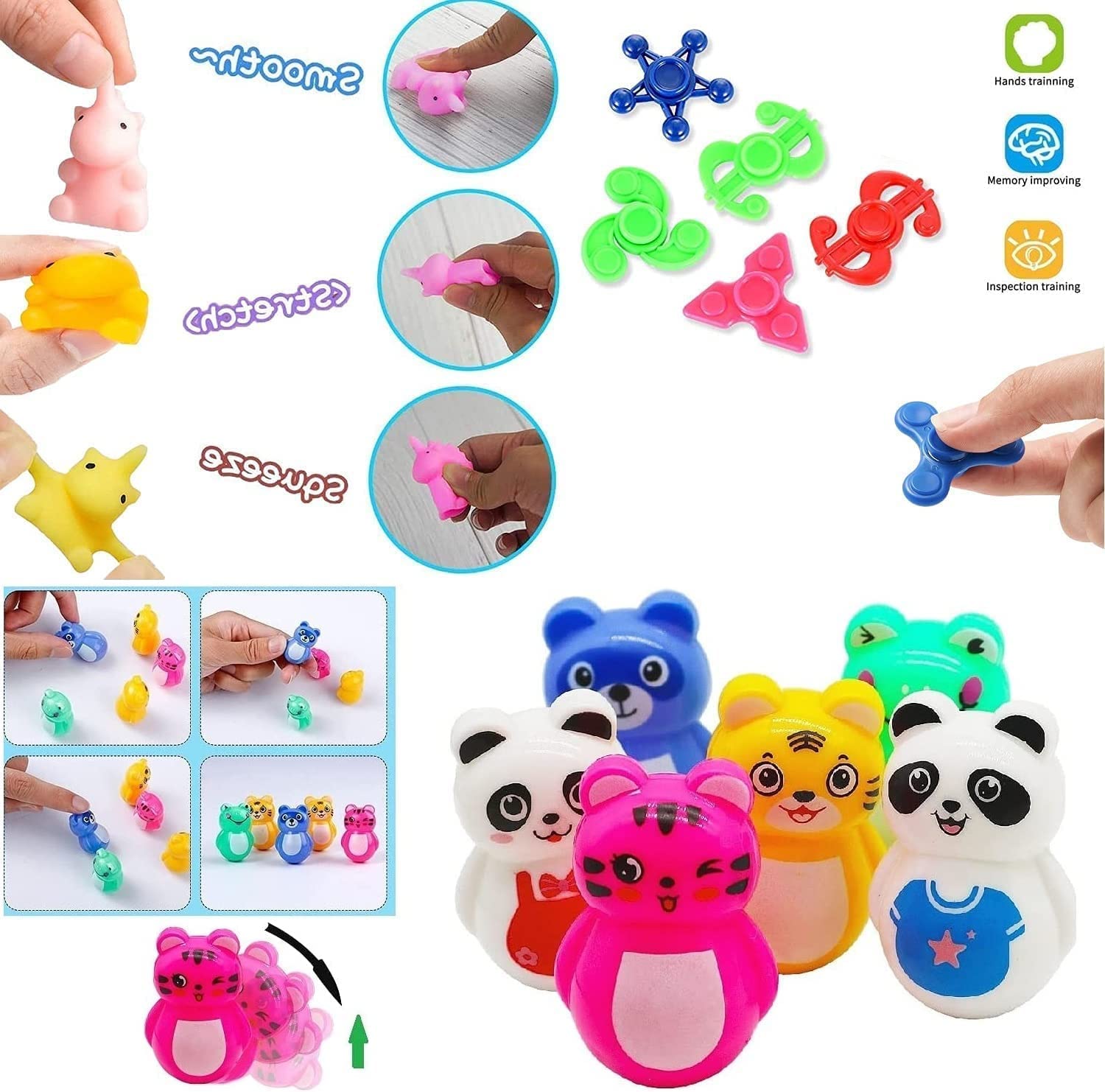 119 Pcs Pop Party Favors for Kids Ages 4-12 - Bulk Fidget Toys Pack for Classroom Prizes, Pinata Fillers, Treasure Chest & Carnival Games - Fun Sensory Toys for Boys and Girls Birthday Parties & School Events