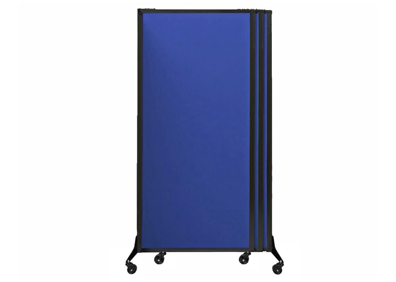 Versare QuickWall 3-Panel Sliding Portable Room Divider - 7' Wide x 5'10