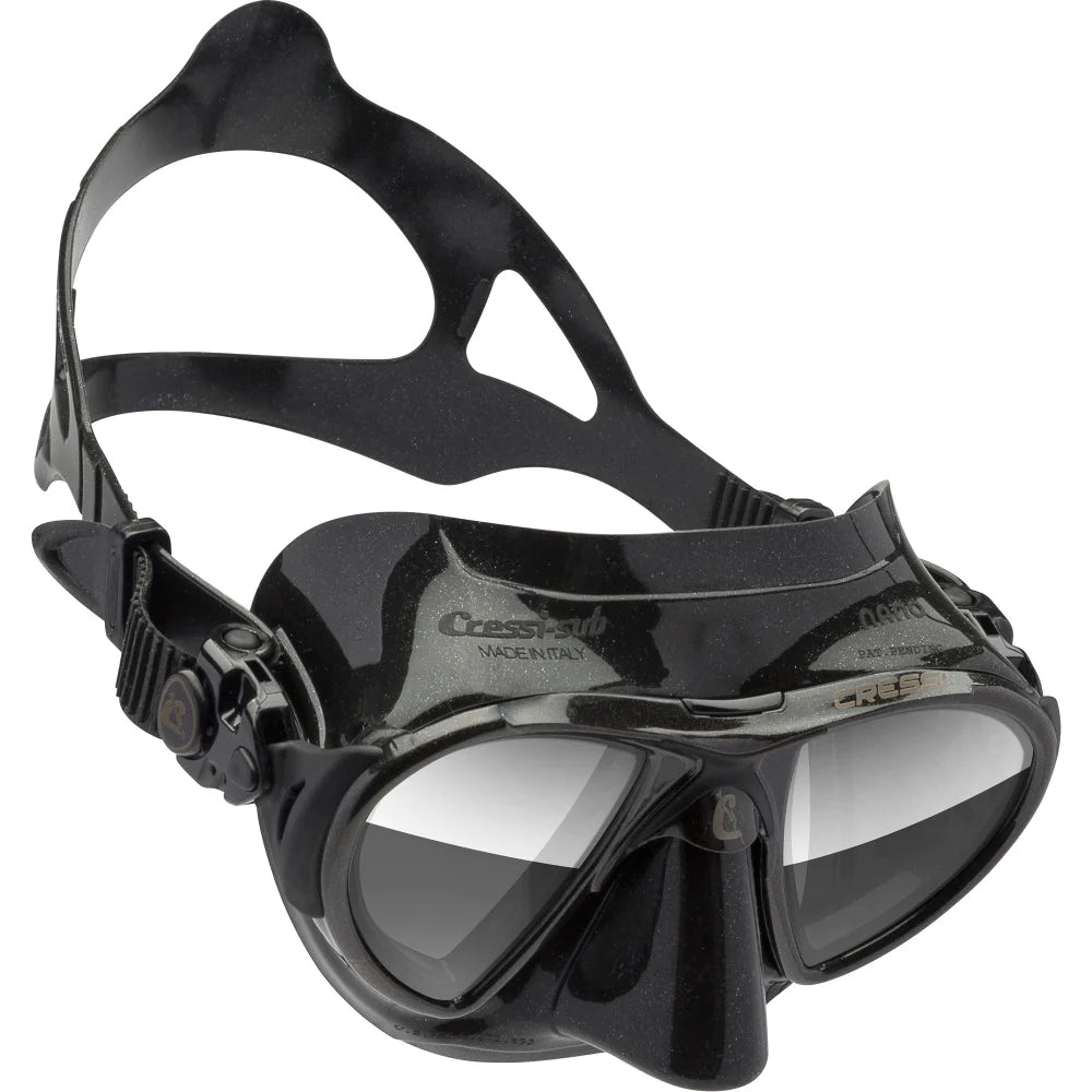 Cressi Nano Black Mirrored Swimming Goggles - Anti-Fog UV Protection for Pool, Beach & Competitive Swimming