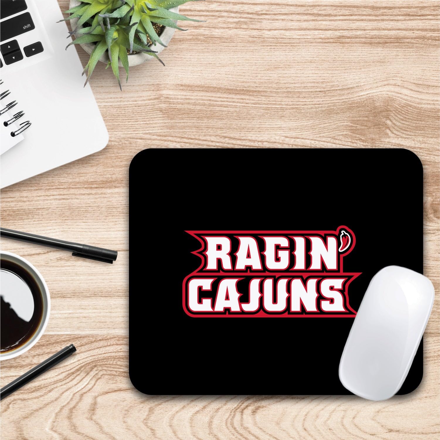 University of Louisiana at Lafayette Mouse Pad - Classic Black Fabric Gaming & Office Desk Mat for Computers, Laptops - Perfect for Work, Study & Gaming