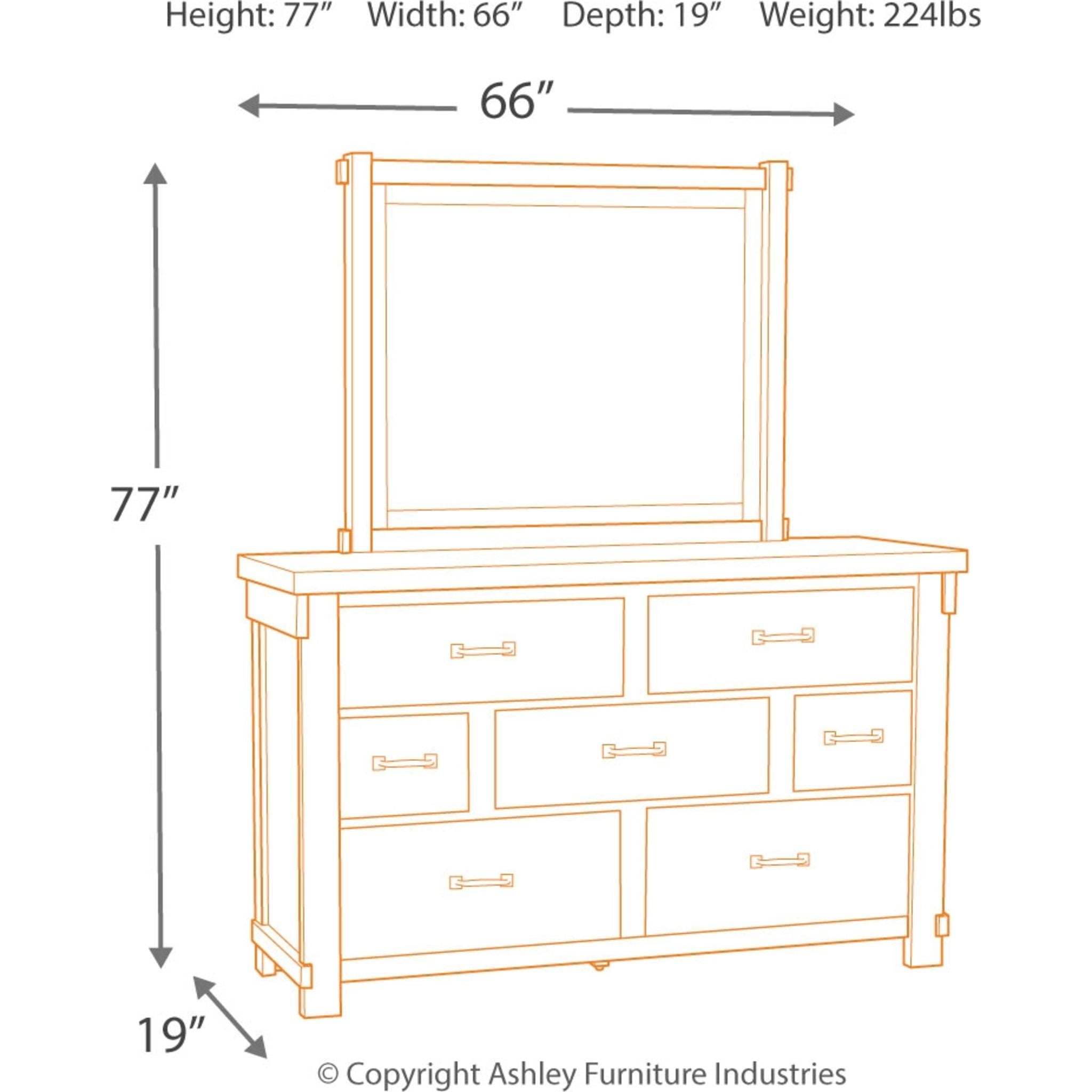 Brashland 5-Piece Panel Bedroom Set - Queen Size Bed, Nightstand, Dresser & Mirror - Modern Wooden Furniture for Home Decor | Perfect for Master Bedroom, Guest Room & Apartment Living