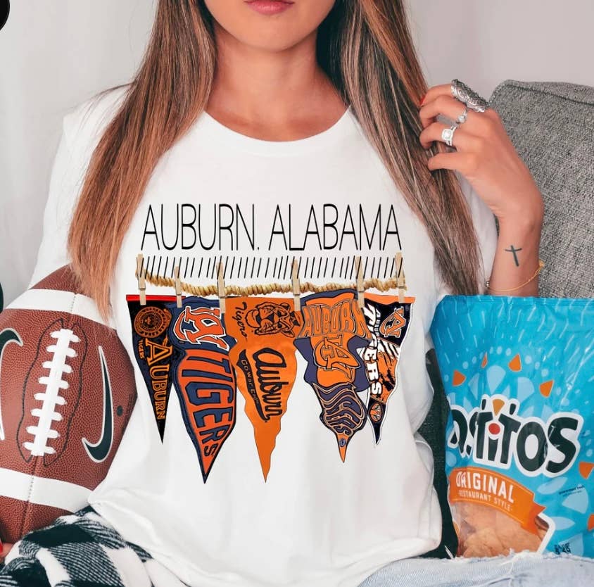 Auburn Pennant T-Shirt - Vintage Style College Fan Tee for Men & Women - Perfect for Game Day, Tailgating & Casual Wear