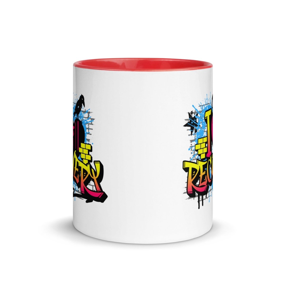 I Heart Recovery Color Inside Mug - Vibrant Sobriety Love Coffee Cup - Perfect for AA Meetings, Sober Living & Addiction Recovery Support