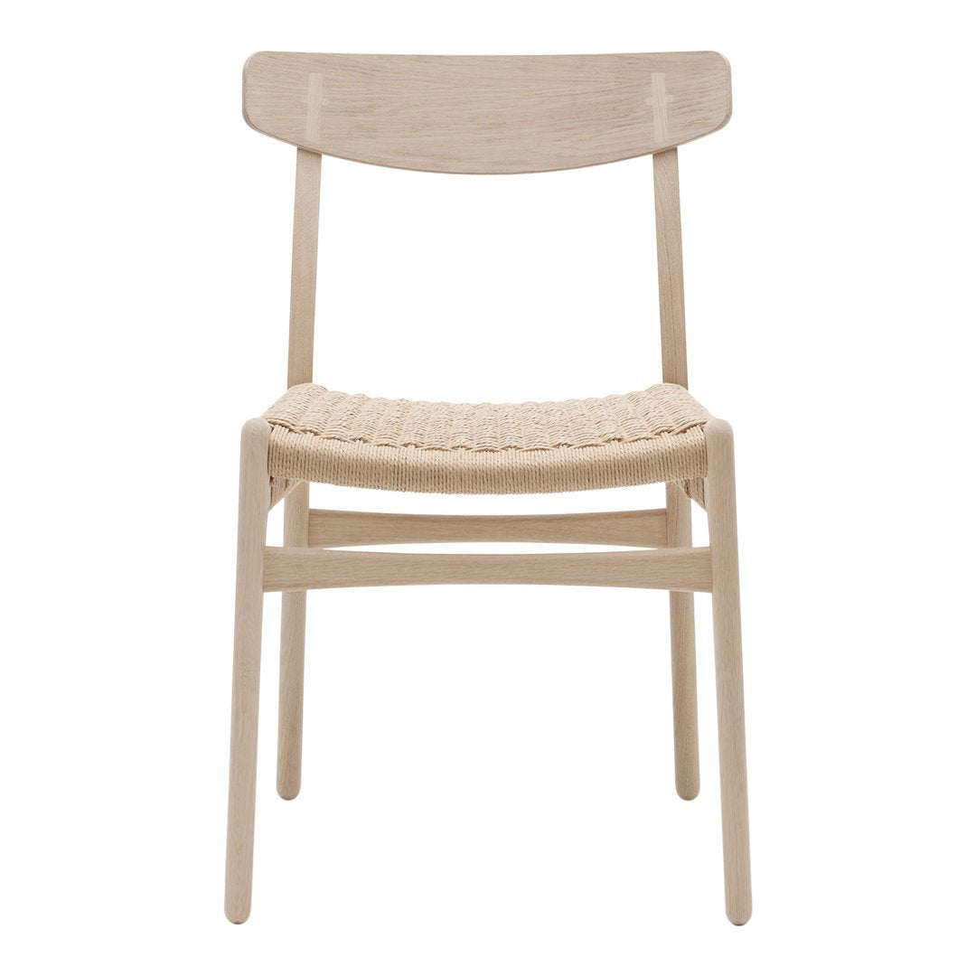 Carl Hansen & Son CH23 Wegner Chair - Mid-Century Modern Dining Chair for Home & Office - Scandinavian Design with Teak Wood & Paper Cord Seat