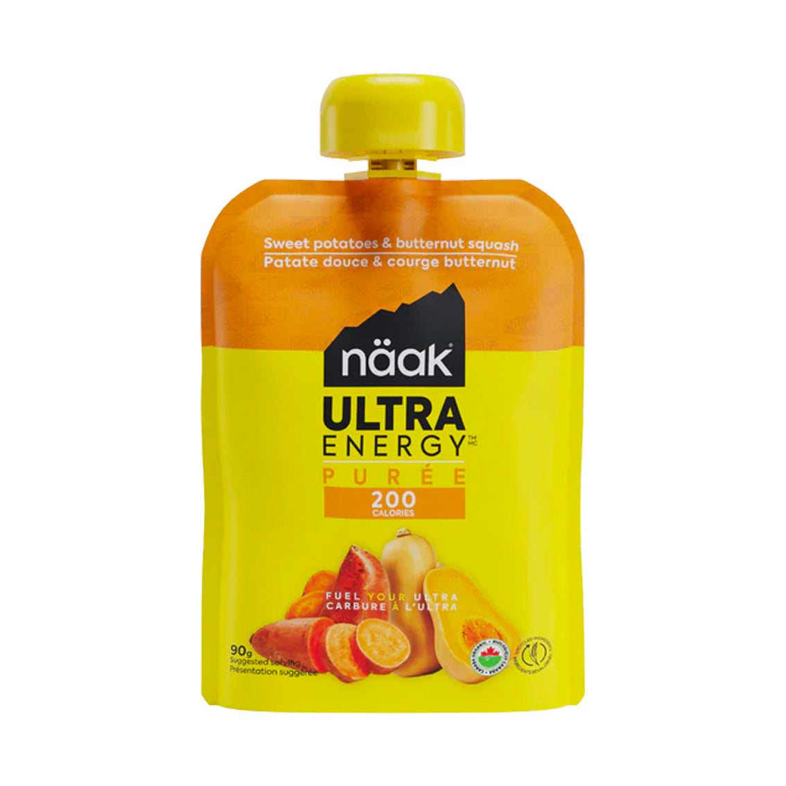 Naak Ultra Energy Puree - Organic Vegan Energy Gel for Runners & Athletes - Natural Electrolytes & Carbs for Endurance Sports, Hiking & Cycling