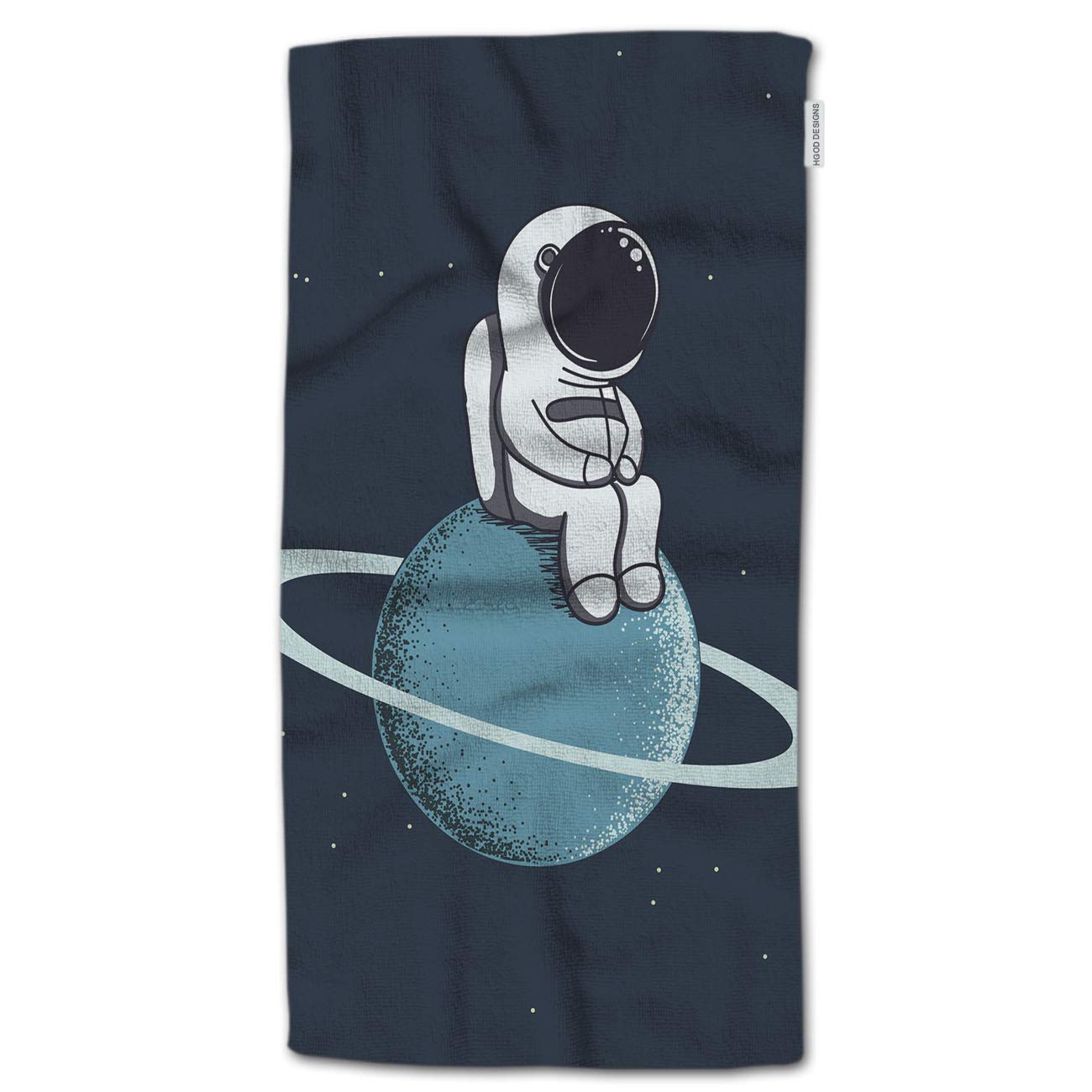 HGOD DESIGNS Astronaut Bath Towel - Cute Cartoon Baby Astronaut Sitting on Neptune - 64
