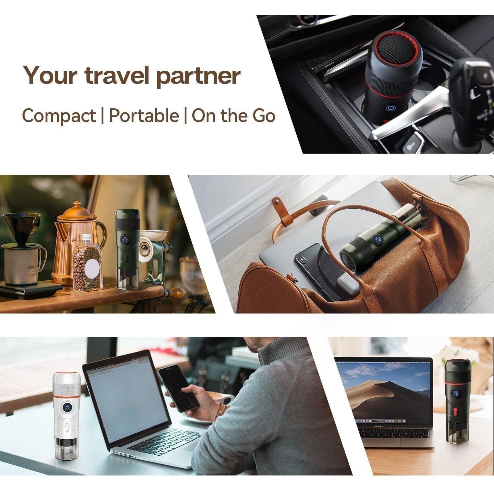 Portable 12V Car and Home Espresso Coffee Maker - Compatible with Nespresso Dolce Capsules & Ground Coffee, Includes H4 Adapter (China/UK Plug) - Perfect for Travel, Camping & Office Use