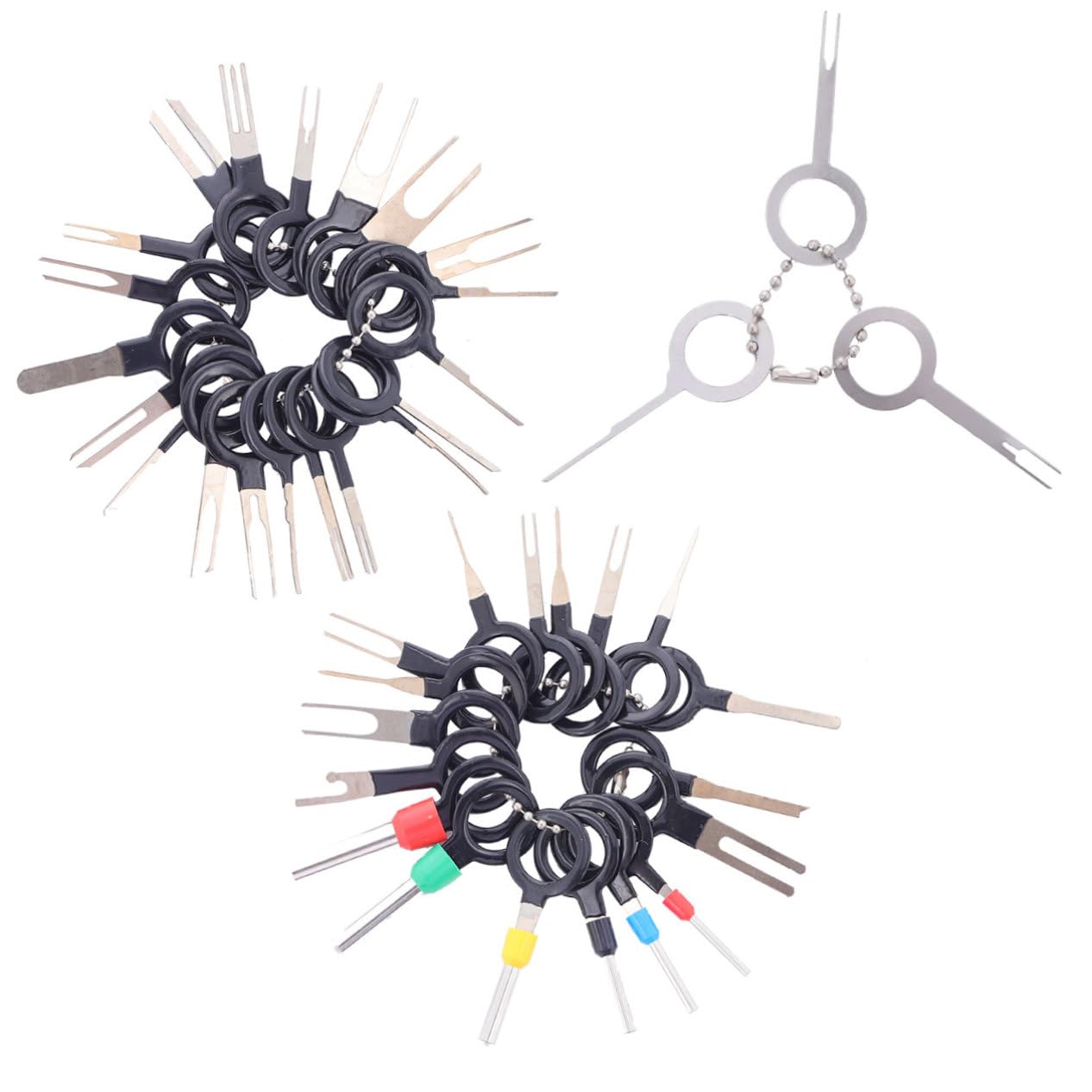 Garneck 1 Terminal Wire Connector Kit - Crimp Connector, Terminal Pin Puller & Remover Tool Set for Automotive Electrical Repairs (Plastic Bare Rod) - Perfect for Car Wiring, DIY Projects & Electronics Maintenance