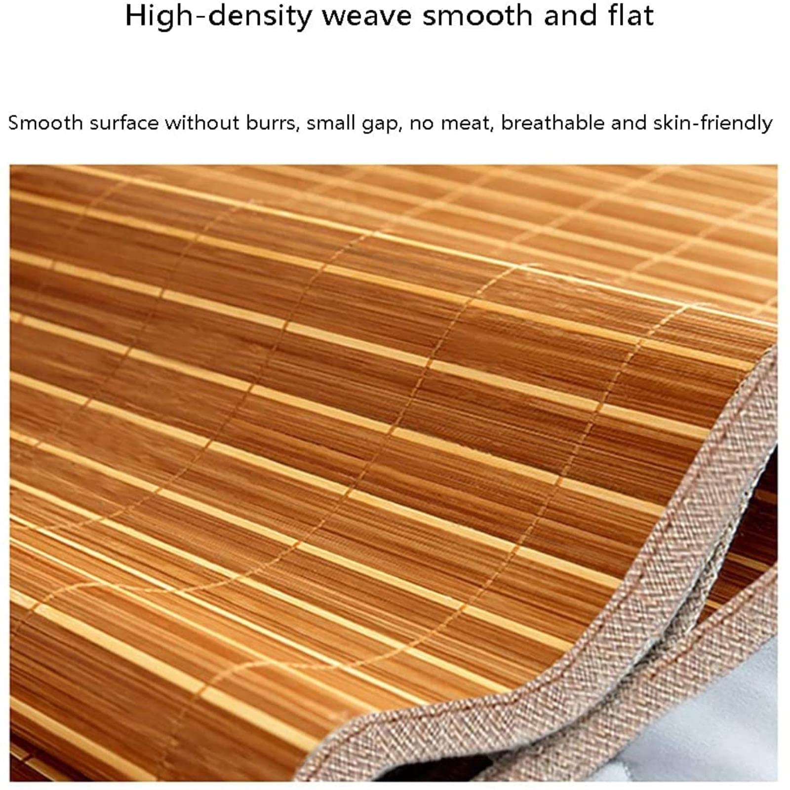 Breathable Bamboo Summer Sleeping Mat - 60x180cm Single Bed Mat for Dormitory, Hot Weather & Travel | Cool & Comfortable Floor Mat for Students, Camping & Home Use