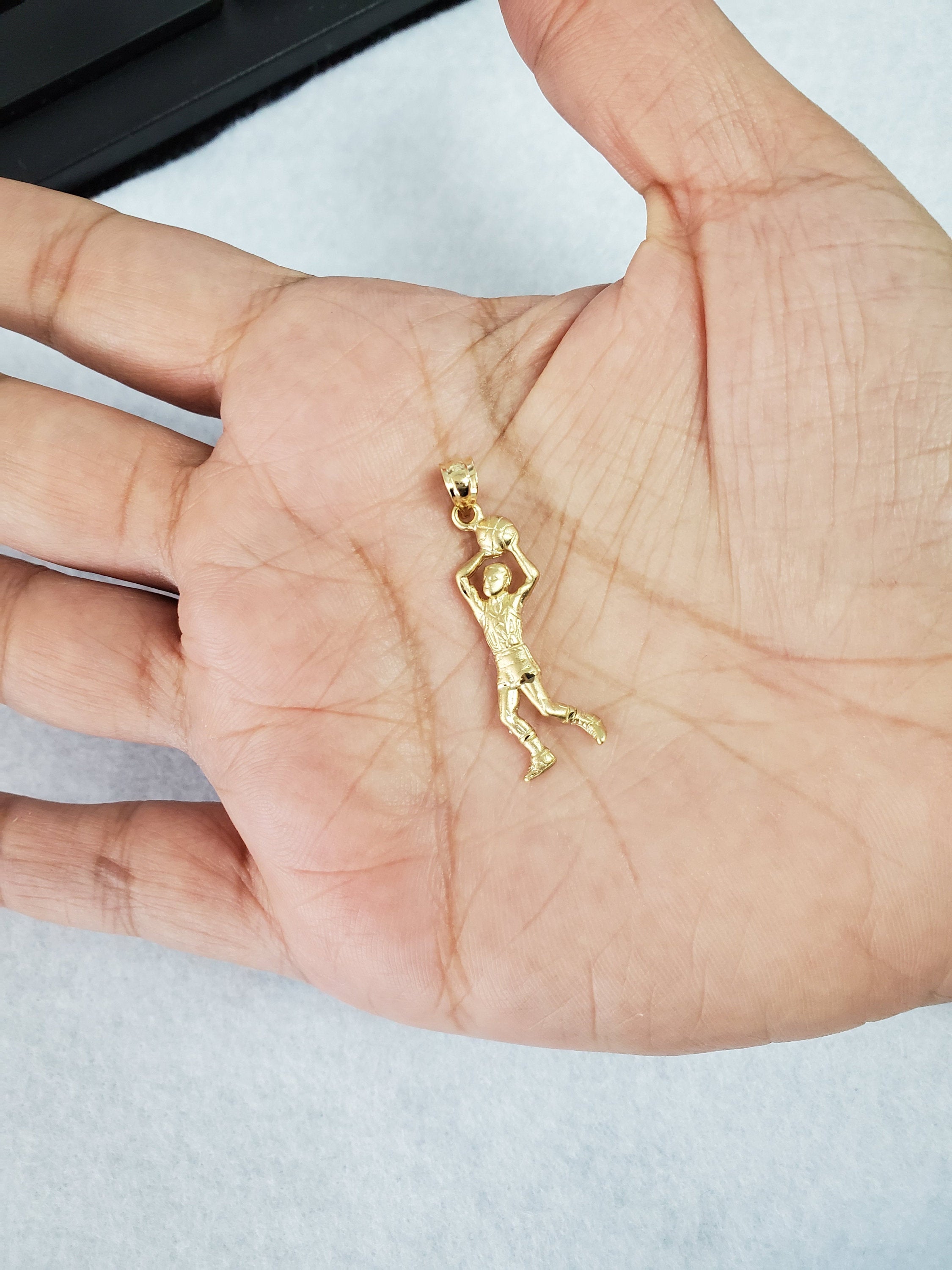 Diamond Cut Basketball Player Necklace - Stylish Sports Jewelry for Men & Women | Perfect for Games, Training, and Everyday Wear