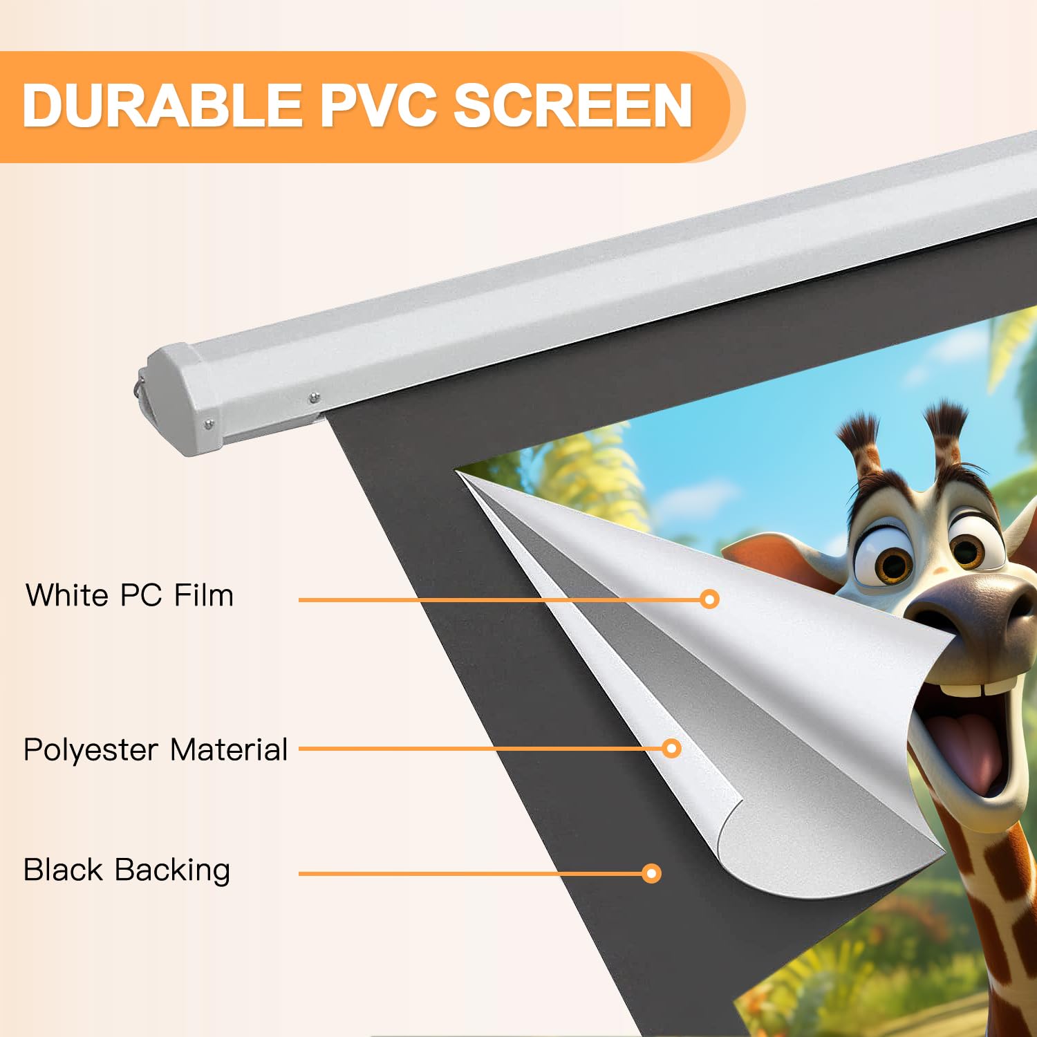 120 Inch Motorized Projector Screen - 4:3 HD Retractable Electric Projection Screen for 4K/3D Movies - Wall Mount & Ceiling Installation with Remote Control - Perfect for Indoor & Outdoor Home Theater, Classroom Presentations, and Backyard Movie Nights