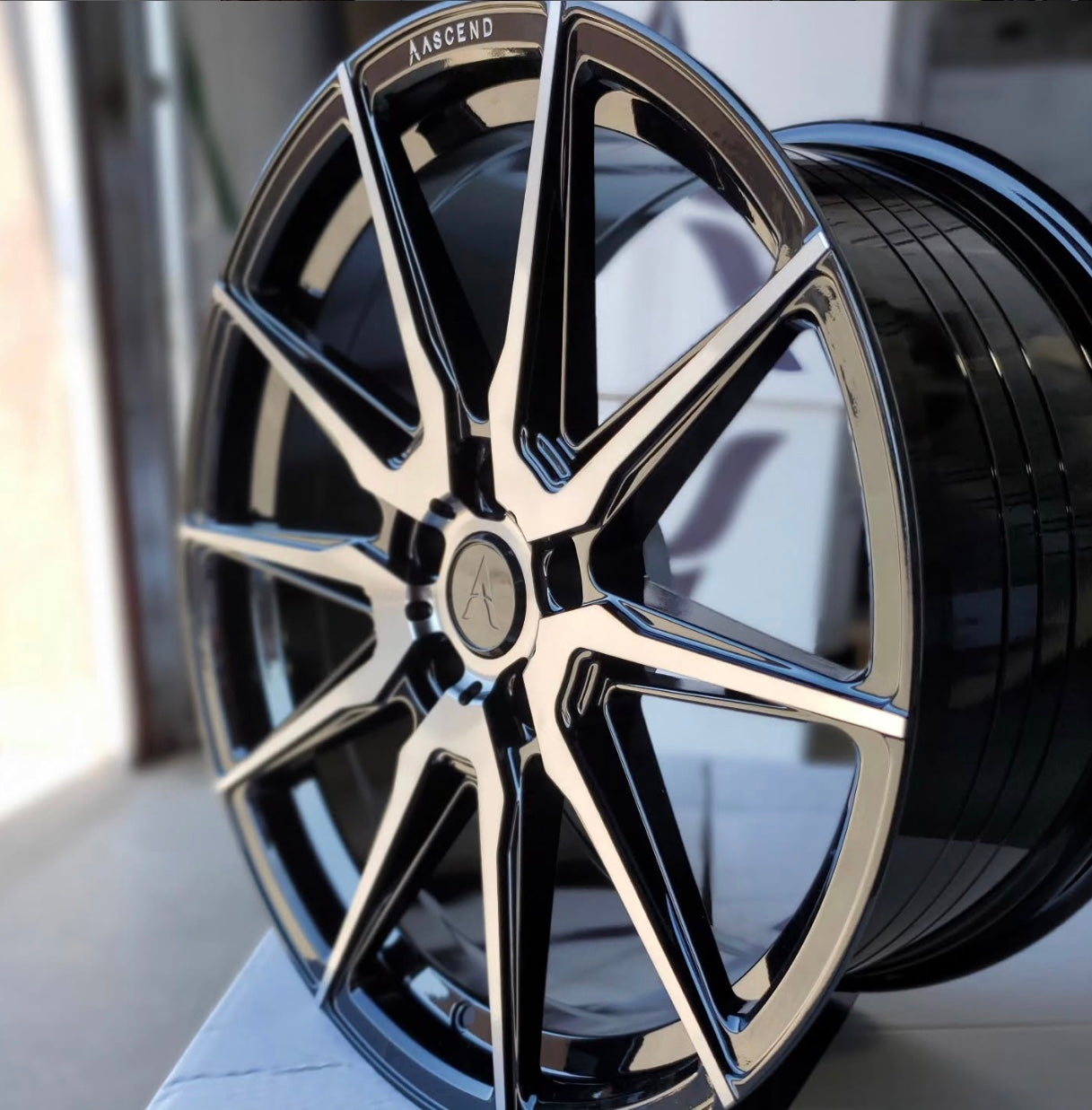 ASCEND WHEELS FR03 20x8.5 Gloss Black Double Dark Tint Alloy Wheels - 5x114.3 Bolt Pattern, 72.6mm Hub Bore, +35mm Offset - Perfect for Tuner Cars, Sports Sedans & Custom Builds