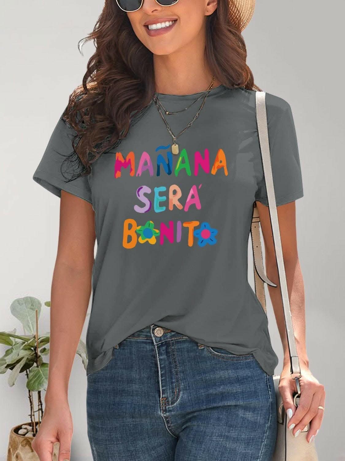 Stylish Graphic Print Short Sleeve T-Shirt for Women - Casual Summer Outfits & Streetwear Fashion