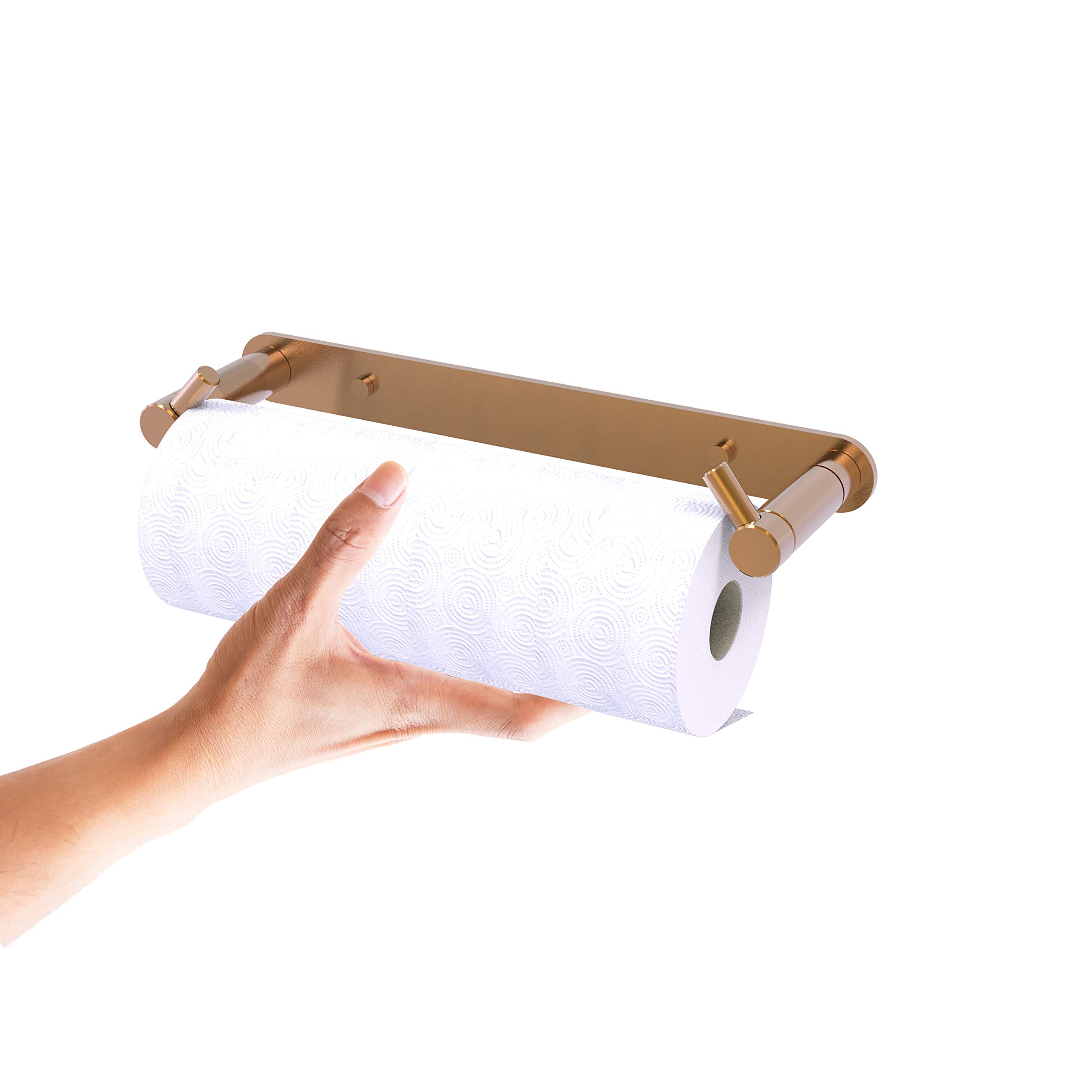 Allied Brass Fresno Collection Wall Mounted Rollerless Paper Towel Holder - Brushed Bronze | Durable Kitchen & Bathroom Organizer for Paper Towels