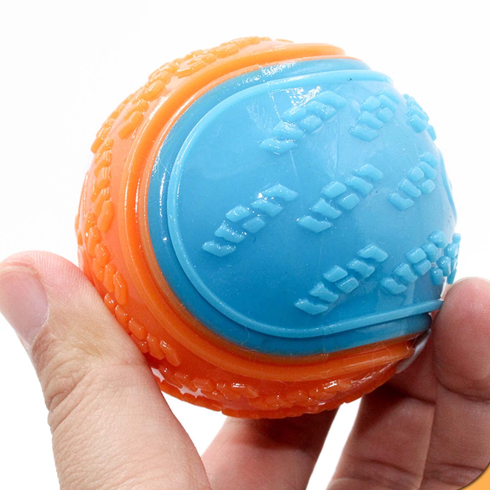 6Pcs Squeaky Dog Ball Toys - Teeth Cleaning & Chew Toys for Puppies, Interactive Pet Training Balls for Dogs - Perfect for Playtime, Training & Dental Health