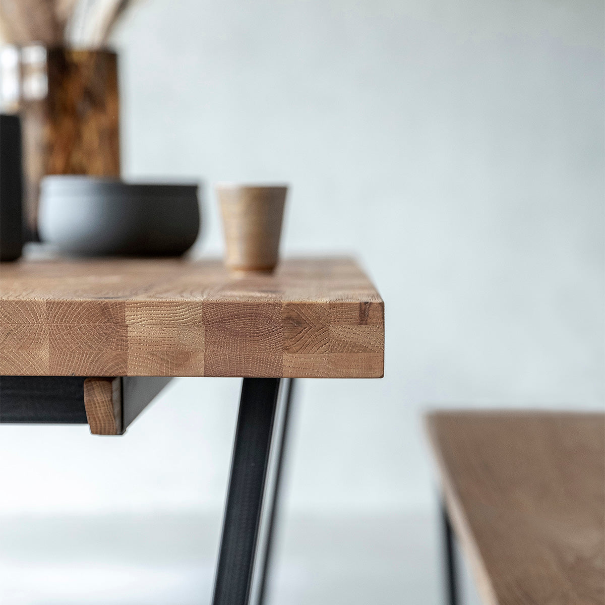 Calia Modern Rectangle Dining Table - Solid Wood Kitchen Table for 6 - Perfect for Dining Room, Kitchen, and Small Spaces