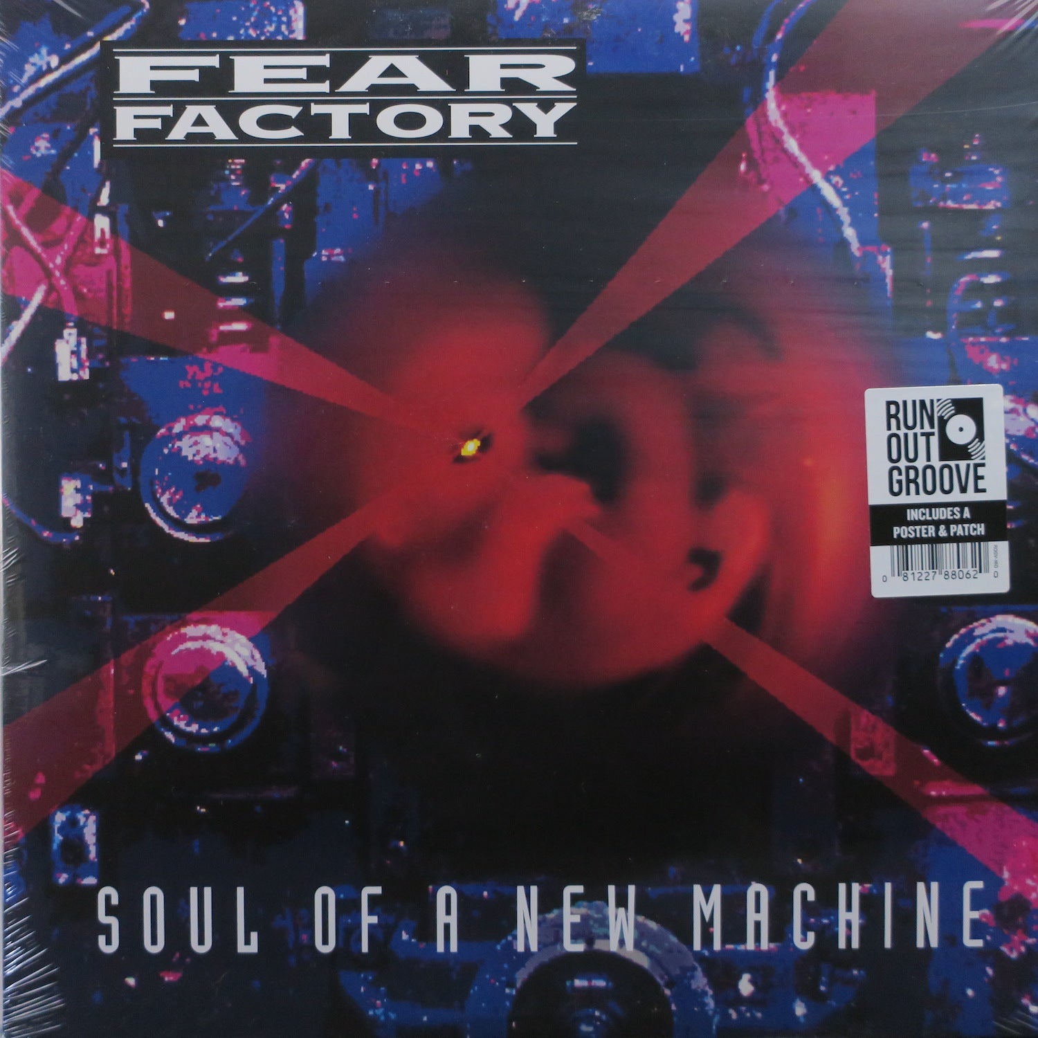 FEAR FACTORY 'Soul Of A New Machine' 30th Anniversary Limited Edition Vinyl 3LP Set with Poster & Collectible Patch - Perfect for Music Collectors & Heavy Metal Fans