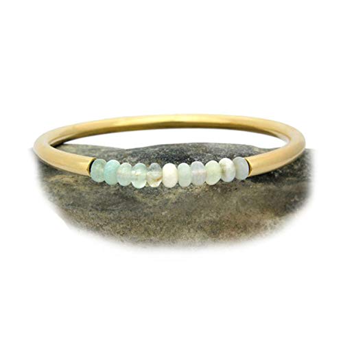 Aquamarine Beaded-Bangle