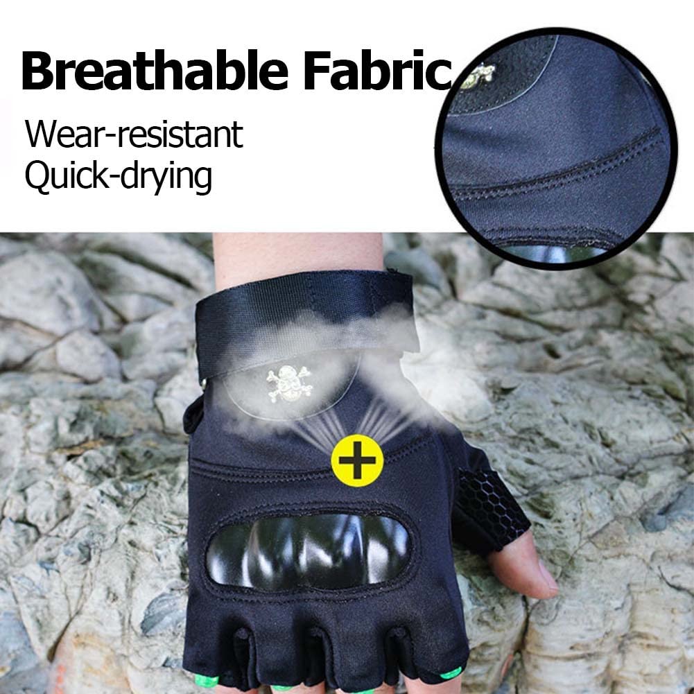 LED Flashlight Gloves - Hands Free Work Light for Mechanics, Electricians & DIY - Non-Slip Wear-Resistant Gloves with Built-in Flashlight - Perfect Gift for Men, Husband, Boyfriend (Color: Black) - Ideal for Night Repairs, Camping, Hiking & Outdoor Activities