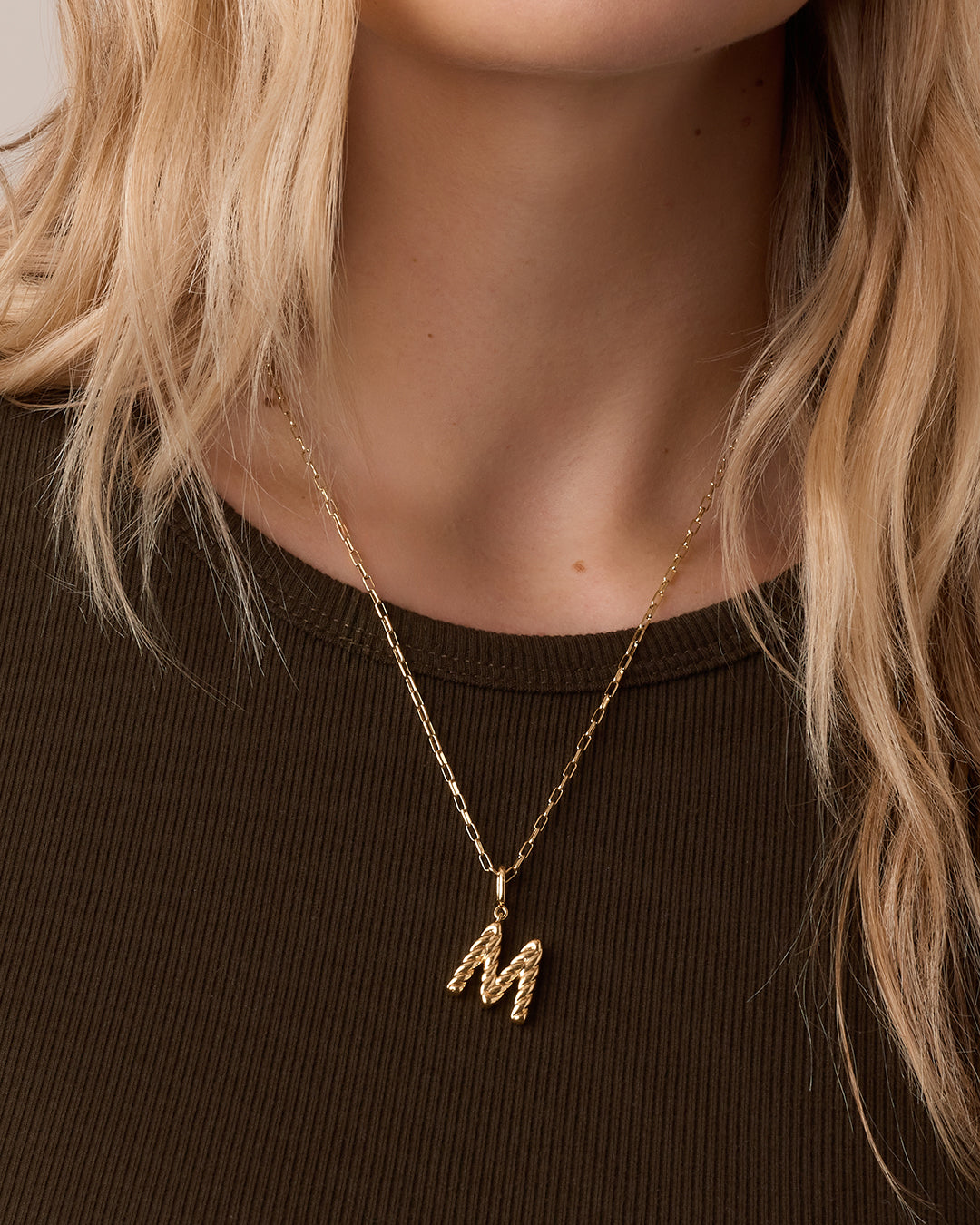 Alphabet Statement Charm Necklace for Women - Crew Letter Pendant Jewelry - Perfect for Layering, Gifts & Everyday Wear