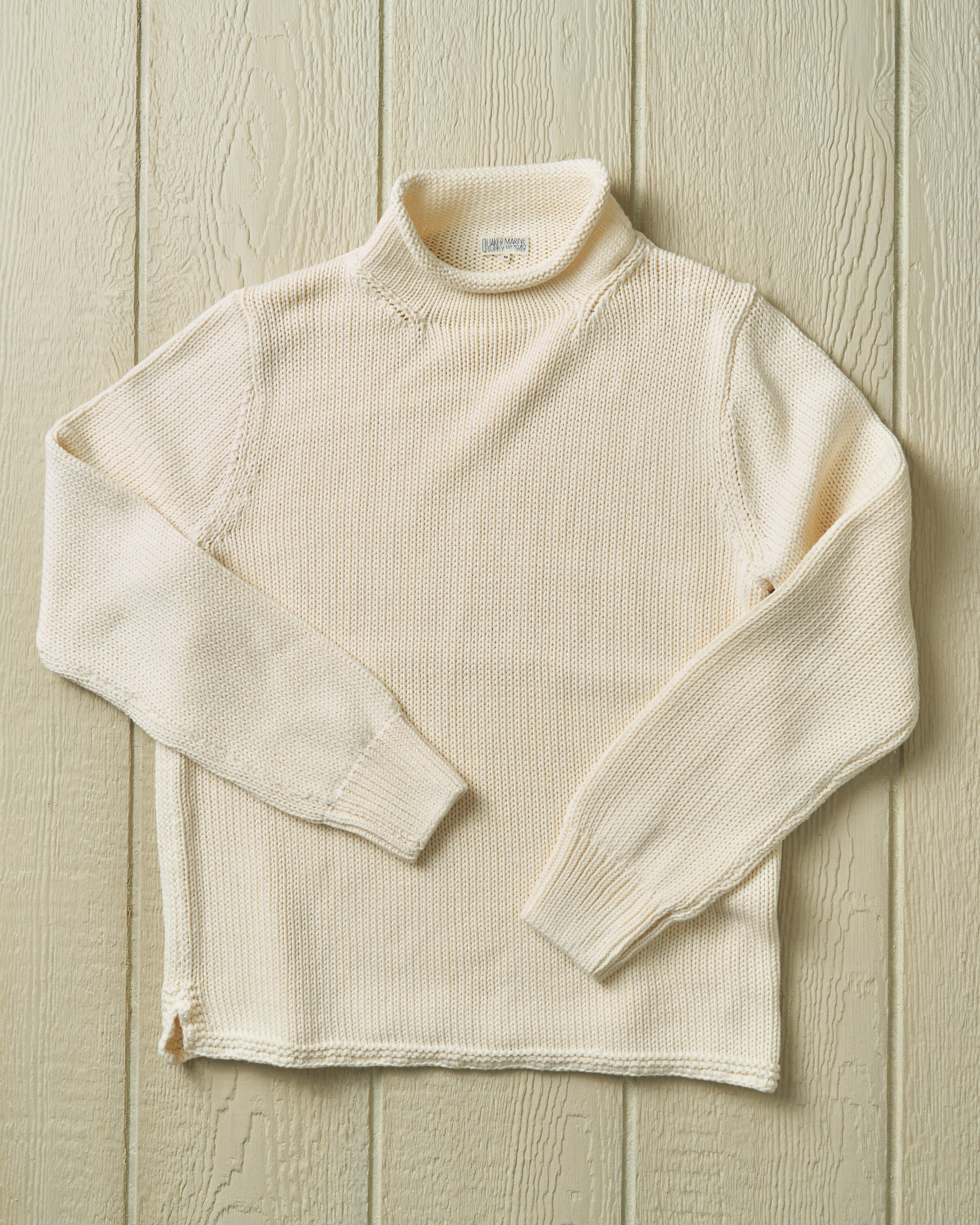 Premium Fisherman's Sweater in Egret White - Cozy Knit Pullover for Men & Women - Perfect for Fall, Winter & Outdoor Adventures