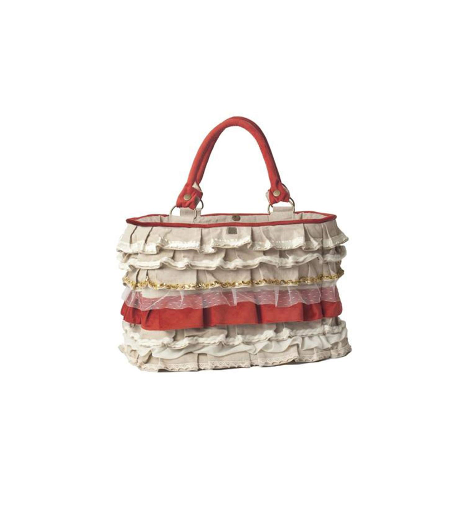 Whitney Brown Velvet Shoulder Bag for Women - Roomy Satchel Purse with Pepper Design, Perfect for Weekend Travel & Daily Use