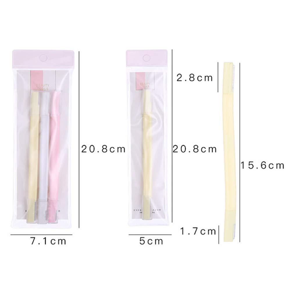 Pink Facial Razor for Women - 2 Pack Eyebrow & Dermaplaning Tool with Precision Blades | Smooth Skin Care, Hair Removal & Makeup Prep | Perfect for Eyebrow Shaping, Peach Fuzz Removal & At-Home Spa Days