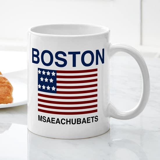 Boston Msaeachubaets 11 oz (325 ml) Ceramic Coffee Mug - Perfect for Tea, Hot Chocolate & Office Use - Durable & Microwave Safe