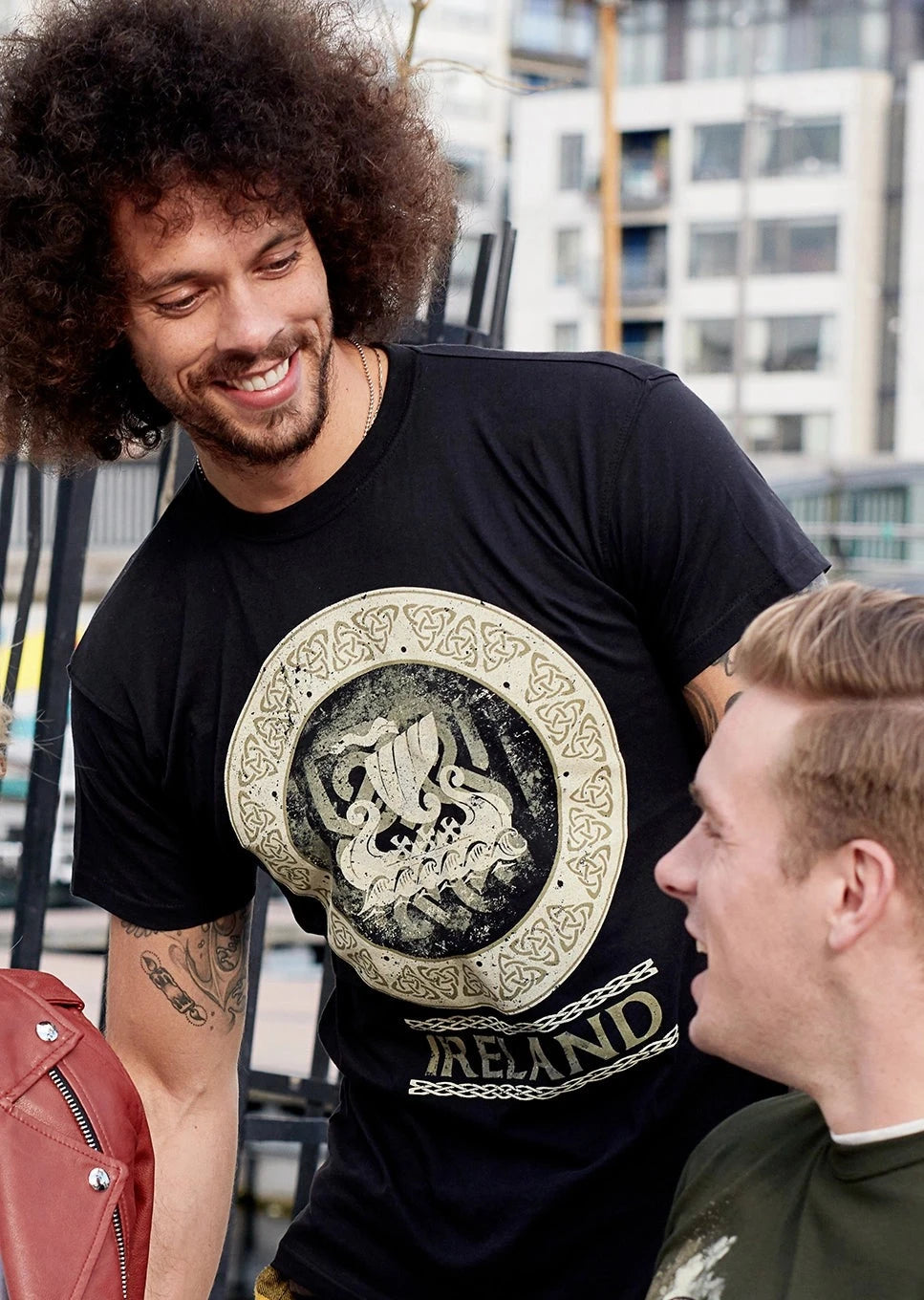 Men's Celtic Viking Design T-Shirt - Norse Mythology Graphic Tee for Men - Perfect for LARP, Renaissance Fairs & Viking Cosplay