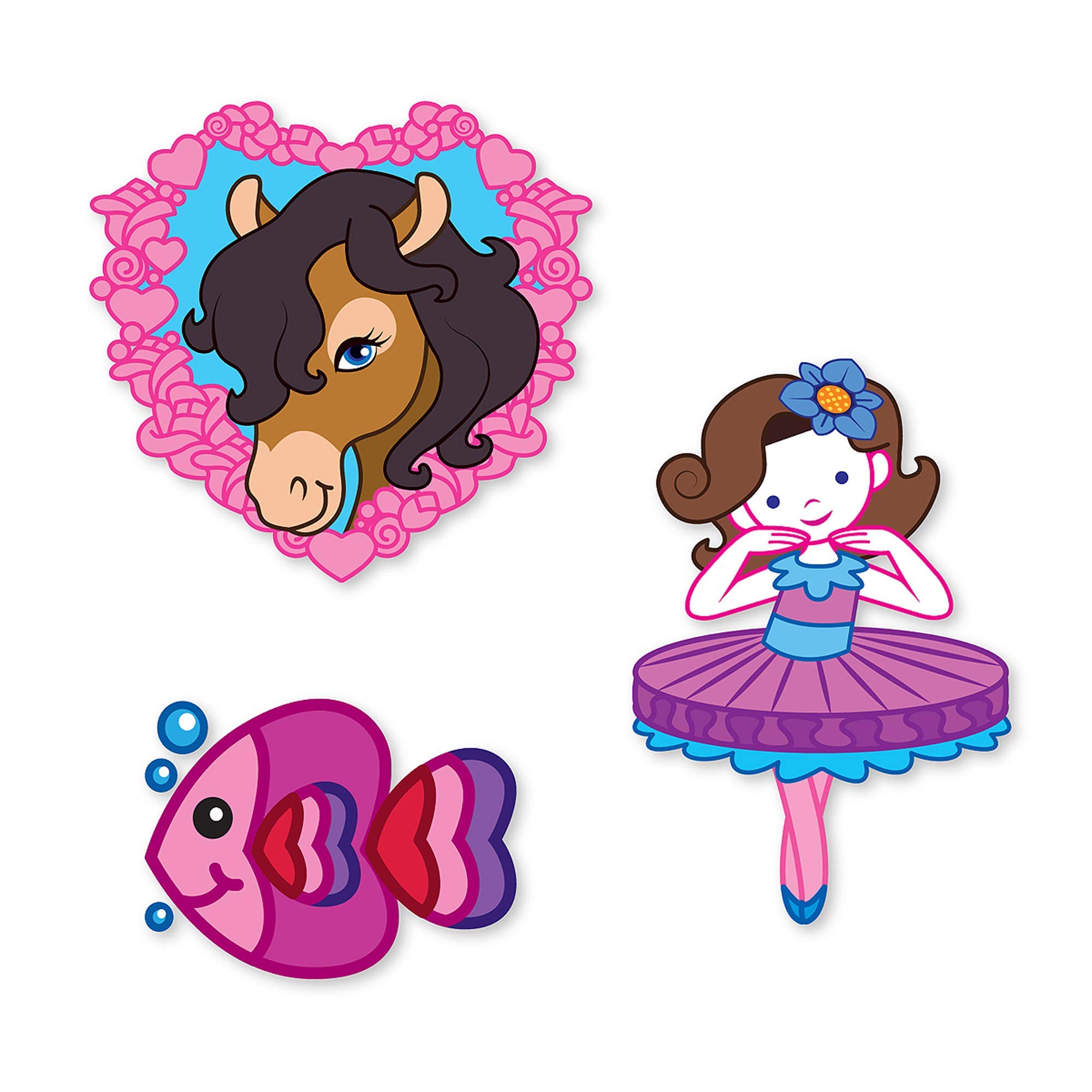 Melissa & Doug My First Temporary Tattoos - Pink Activity & Sticker Pad for Kids | Fun Pretend Play & Party Favors