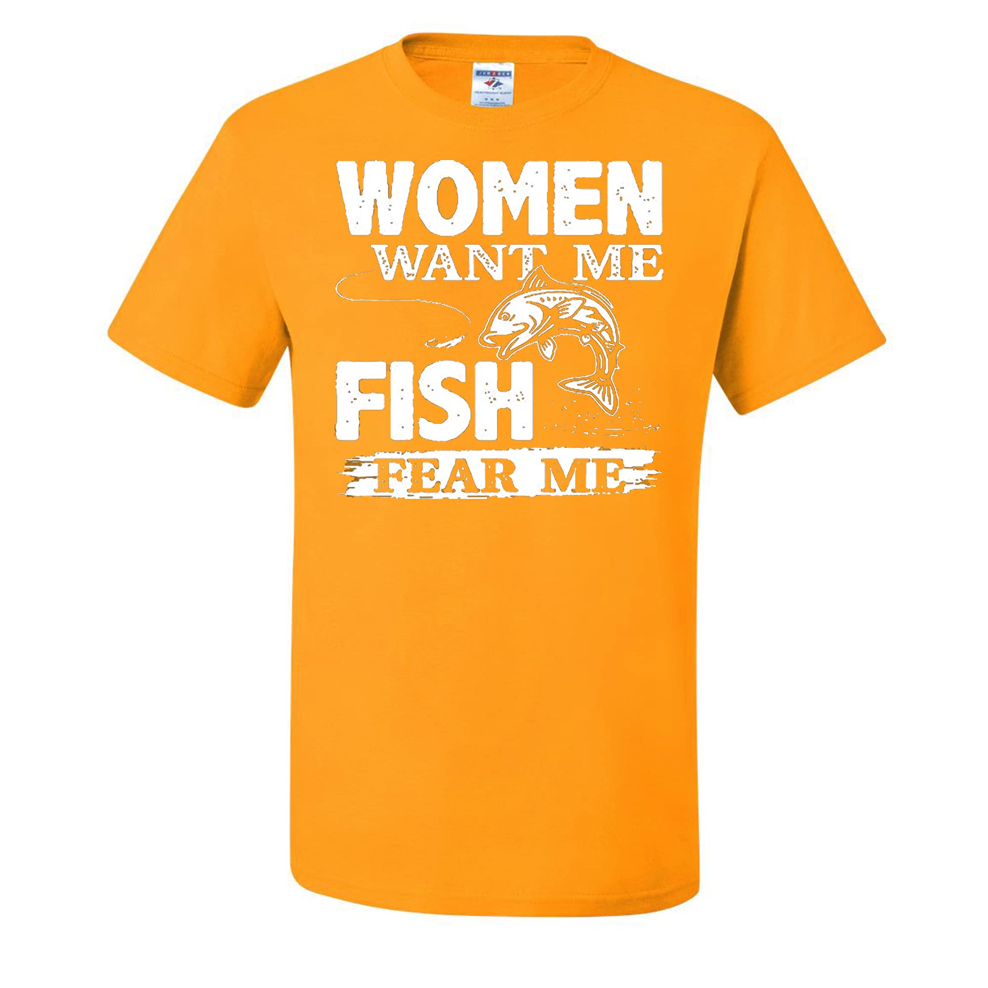 Funny Fishing T-Shirt for Men - 'Woman Want Me Fish Fear Me' Graphic Tee - Perfect for Anglers, Fishing Trips, and Outdoor Enthusiasts