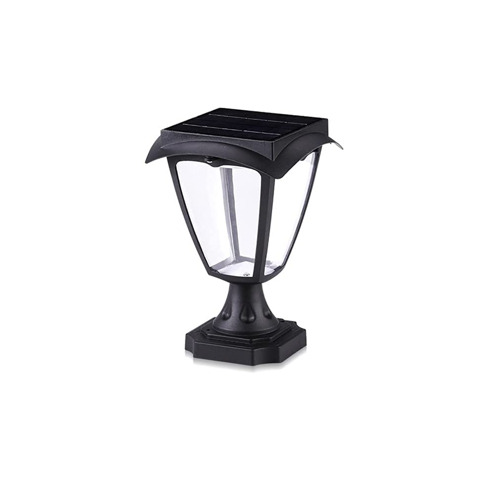 Modern Black Aluminum Outdoor Street Light - Minimalist Pillar Lantern with Warm PC Column Head for Villa, Courtyard, Corridor - Perfect for Pathway, Garden, Patio, and Driveway Lighting