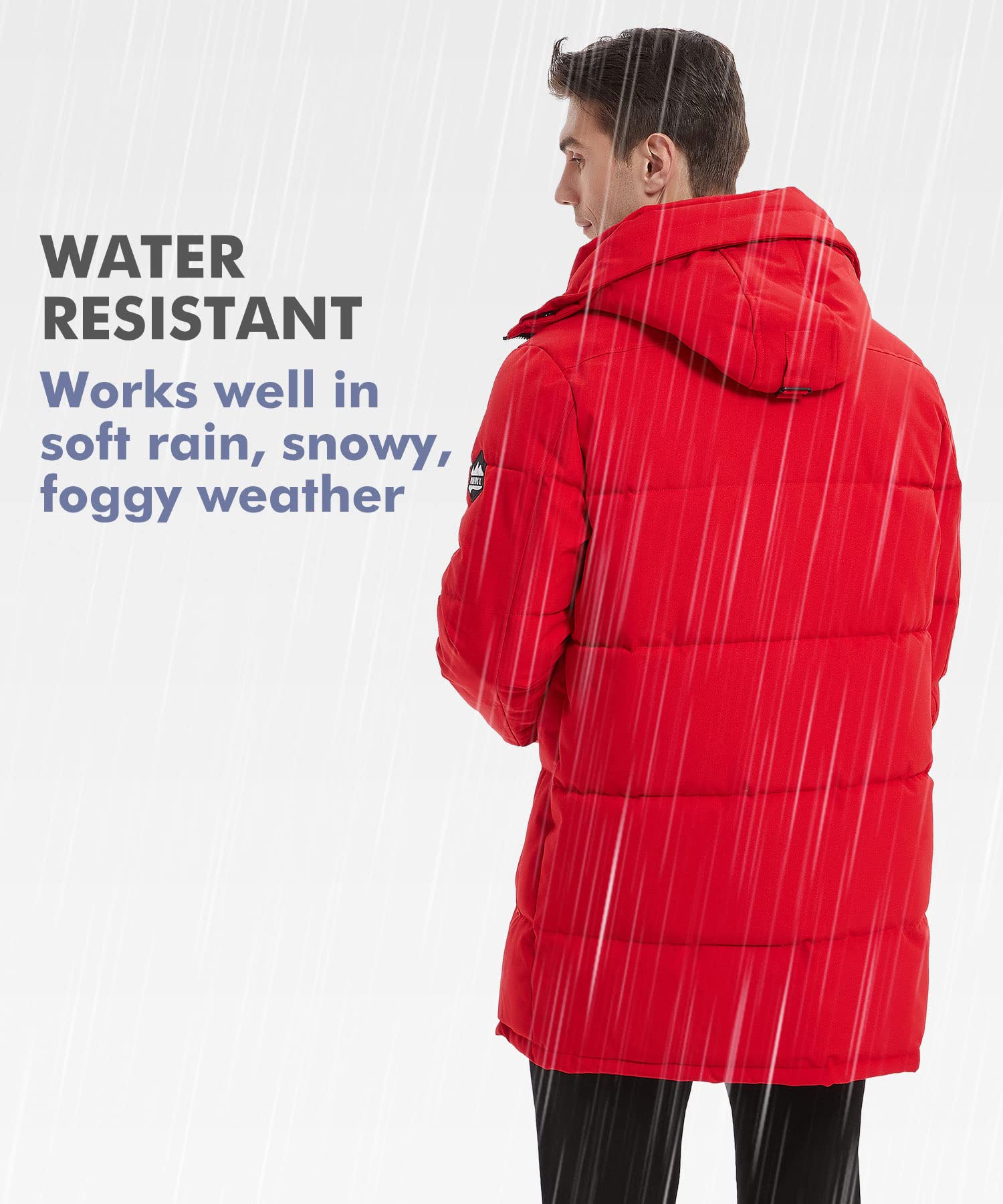 PUREMSX Men's Winter Coat - Windproof Insulated Thick Outdoor Padded Parka Jacket for Cold Weather | Warm Winter Jacket for Snow, Hiking & Daily Wear
