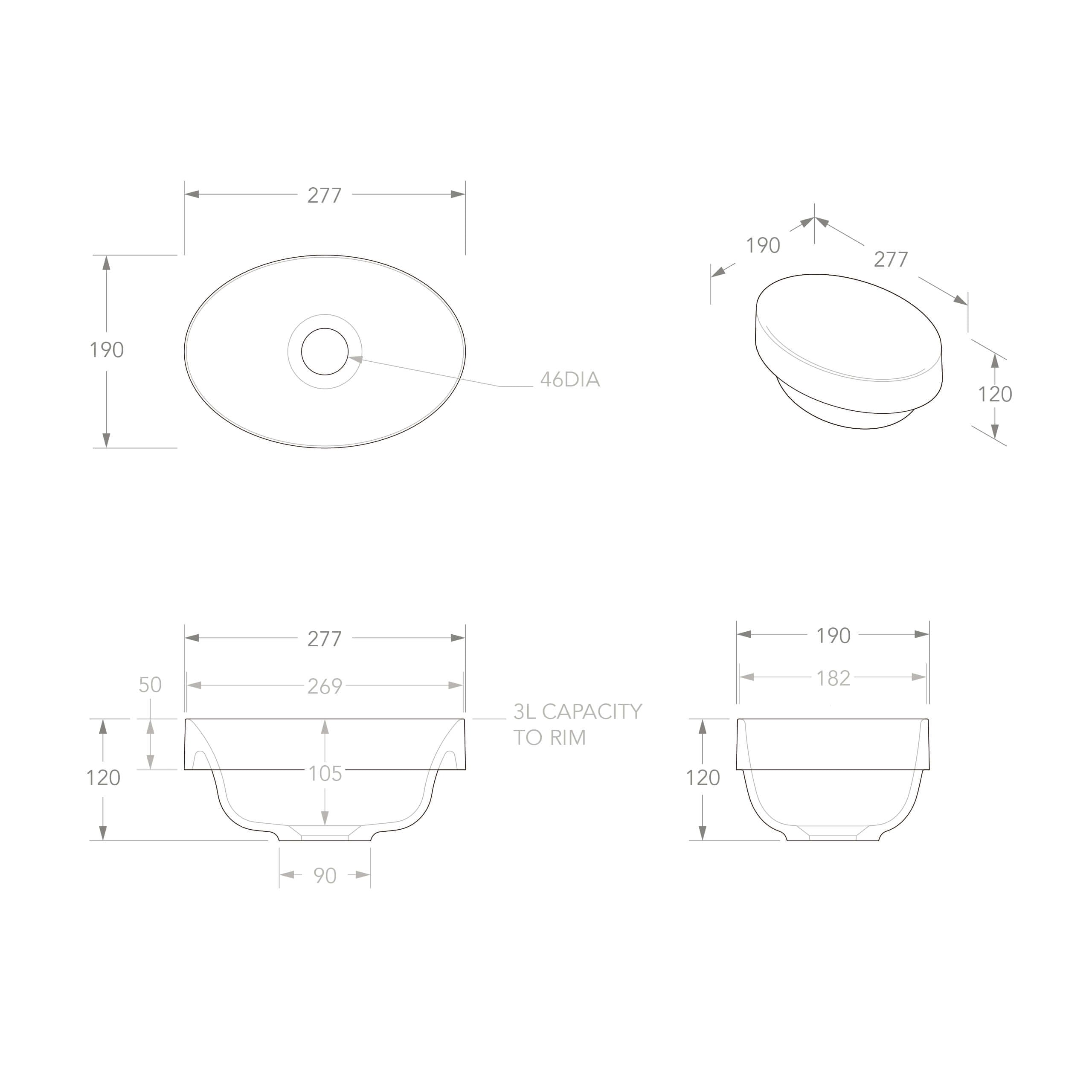 ADP Joy Semi Inset Bathroom Sink - Matte White Porcelain Ceramic Basin - Perfect for Modern Vanities and Powder Rooms