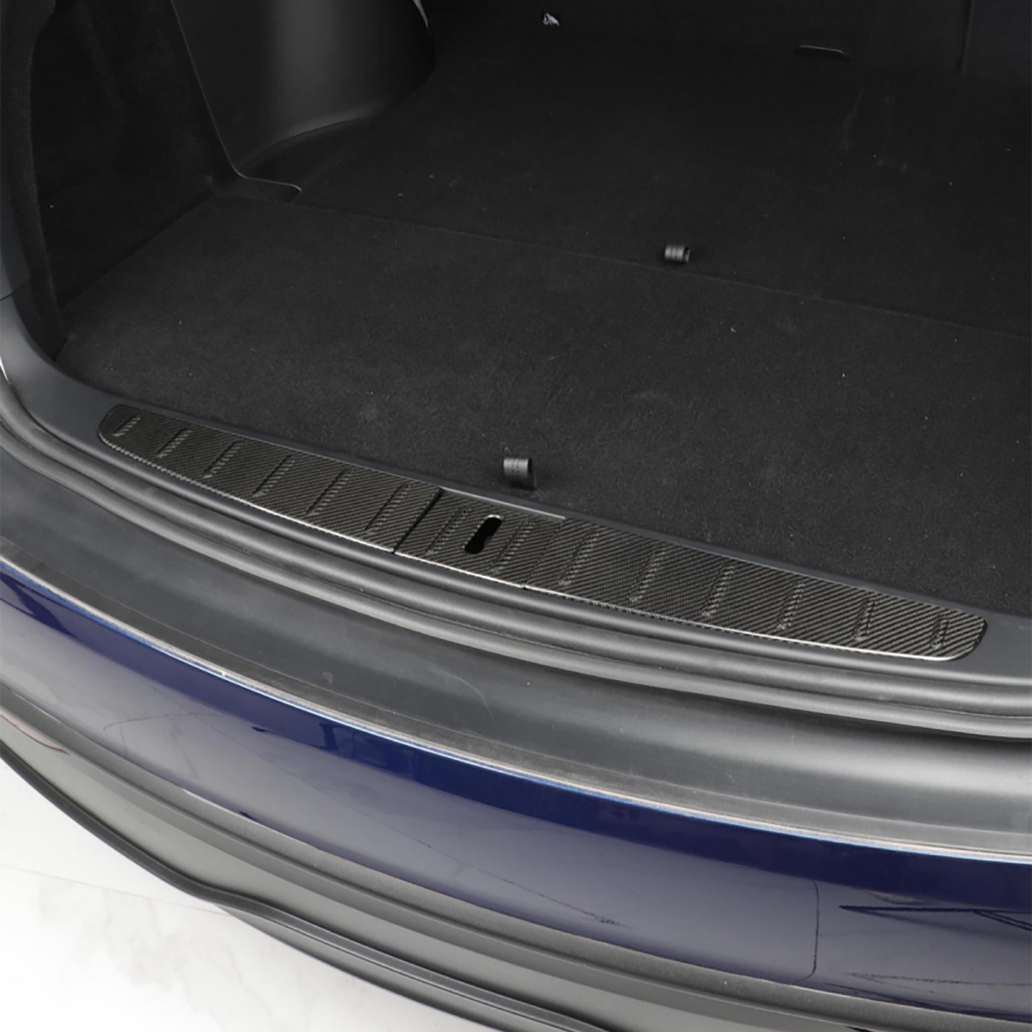 Premium Real Carbon Fiber Trunk Sill Plates for Tesla Model X - Durable Protection & Stylish Upgrade for Your Luxury SUV