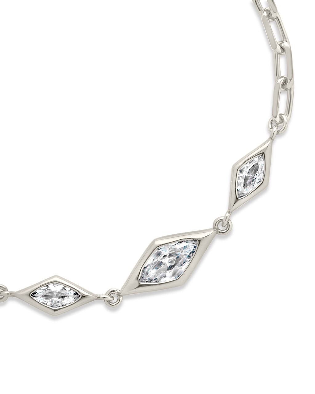 Lissie CZ Station Chain Bracelet for Women - Elegant Cubic Zirconia Tennis Bracelet, Dainty Gold Plated Jewelry Gift for Her - Perfect for Parties, Weddings & Everyday Wear