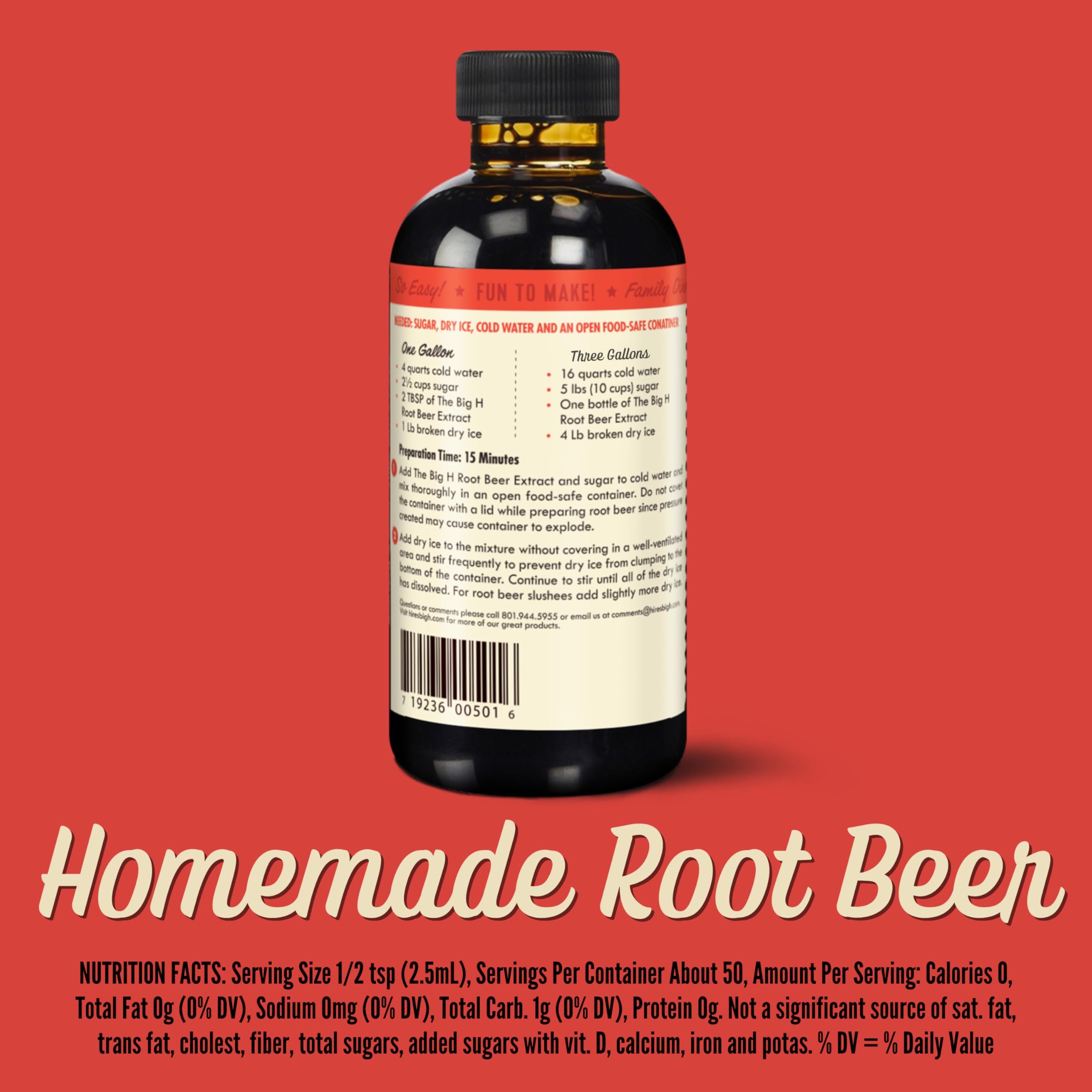Hires Big H Root Beer Extract - 12 Pack | Root Beer Soda & Dessert Flavoring Syrup for Homemade Sodas, Ice Cream Toppings & Baking Recipes