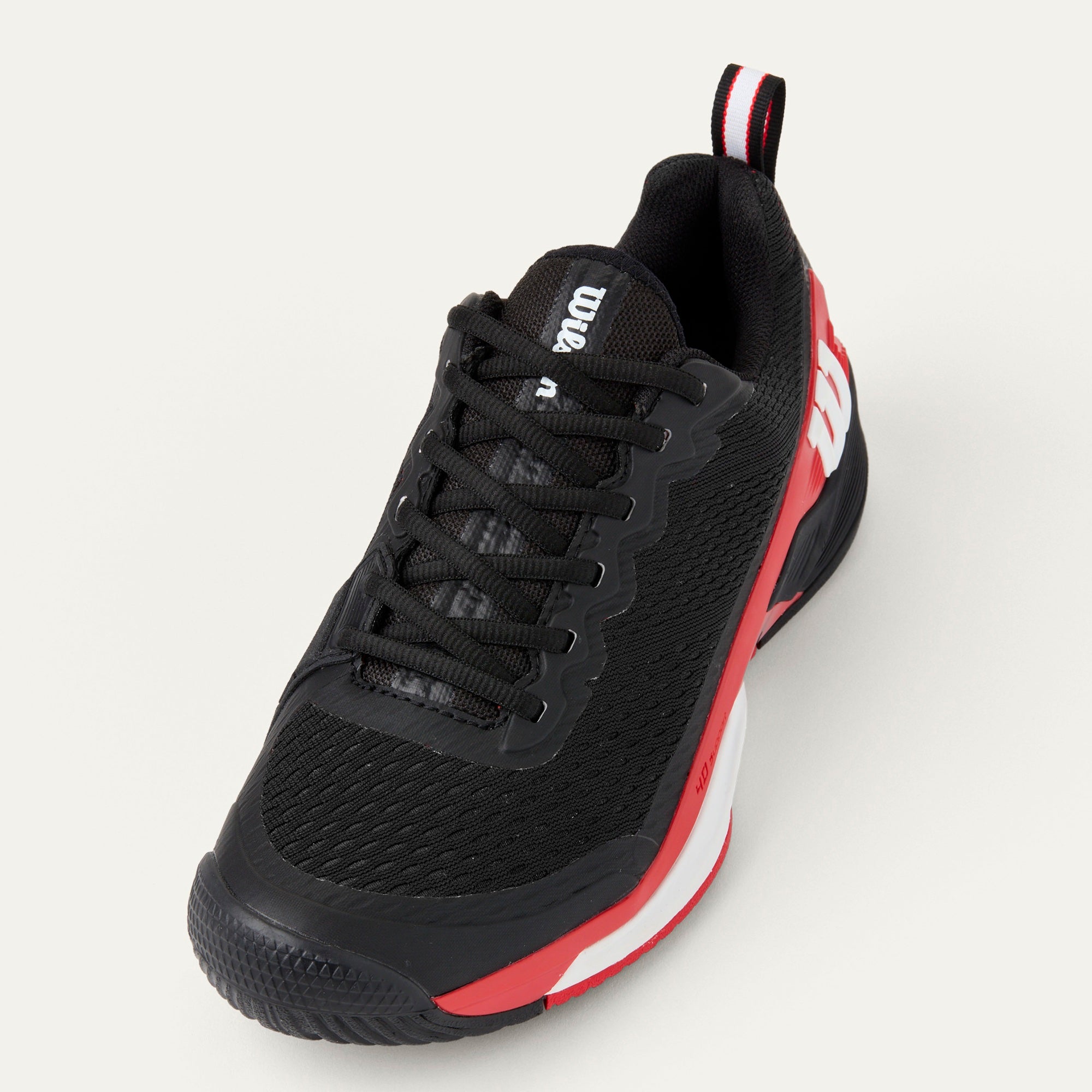 Wilson Rush Pro 4.5 Men's Tennis Shoes - Black/Red/White | High-Performance Court Shoes for Competitive Play & Training