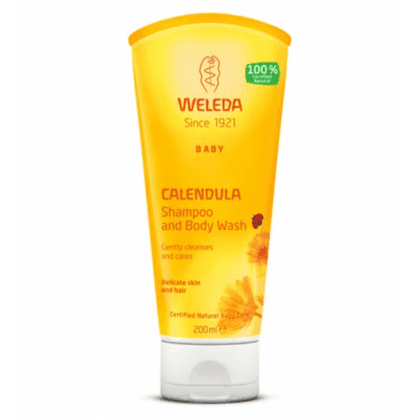 Organic Calendula Baby Shampoo & Body Wash - Gentle 2-in-1 Formula for Sensitive Skin | Perfect for Newborns, Infants & Toddlers | Bath Time & Daily Care