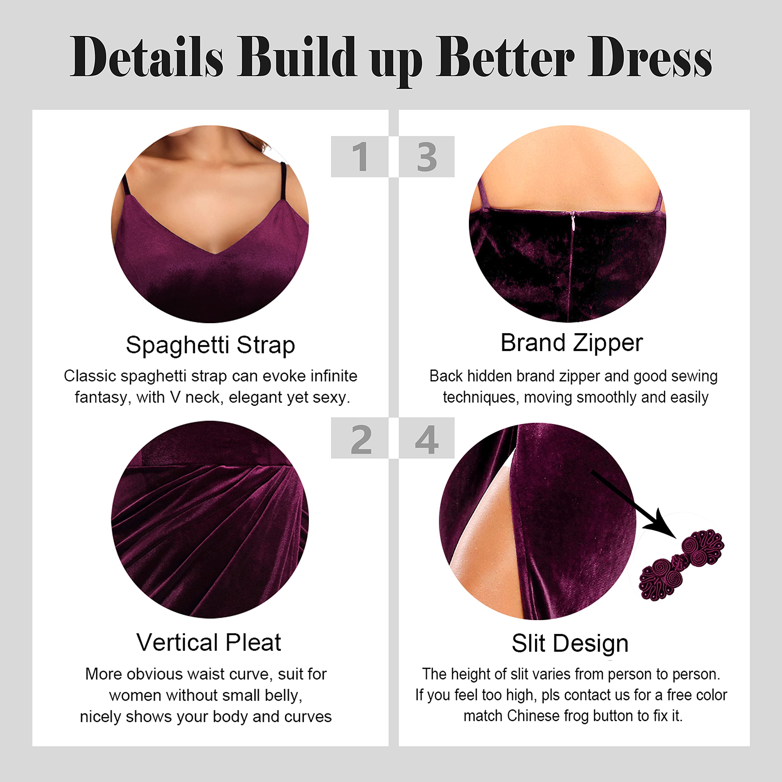 Babalet Velvet Bodycon Dress for Women - Cocktail & Prom Party
